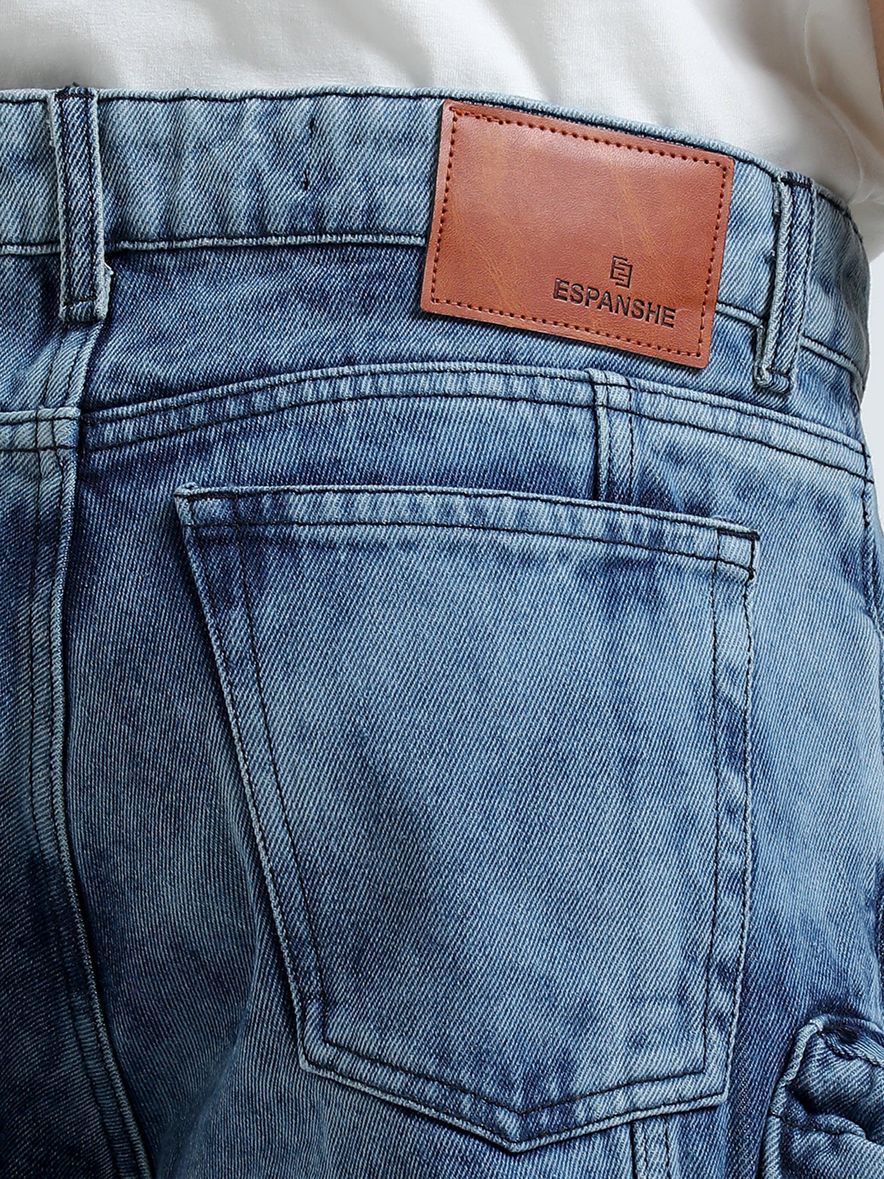 Kola - Baggy 10 Pocket Cargo Jeans- Blue - Image 3