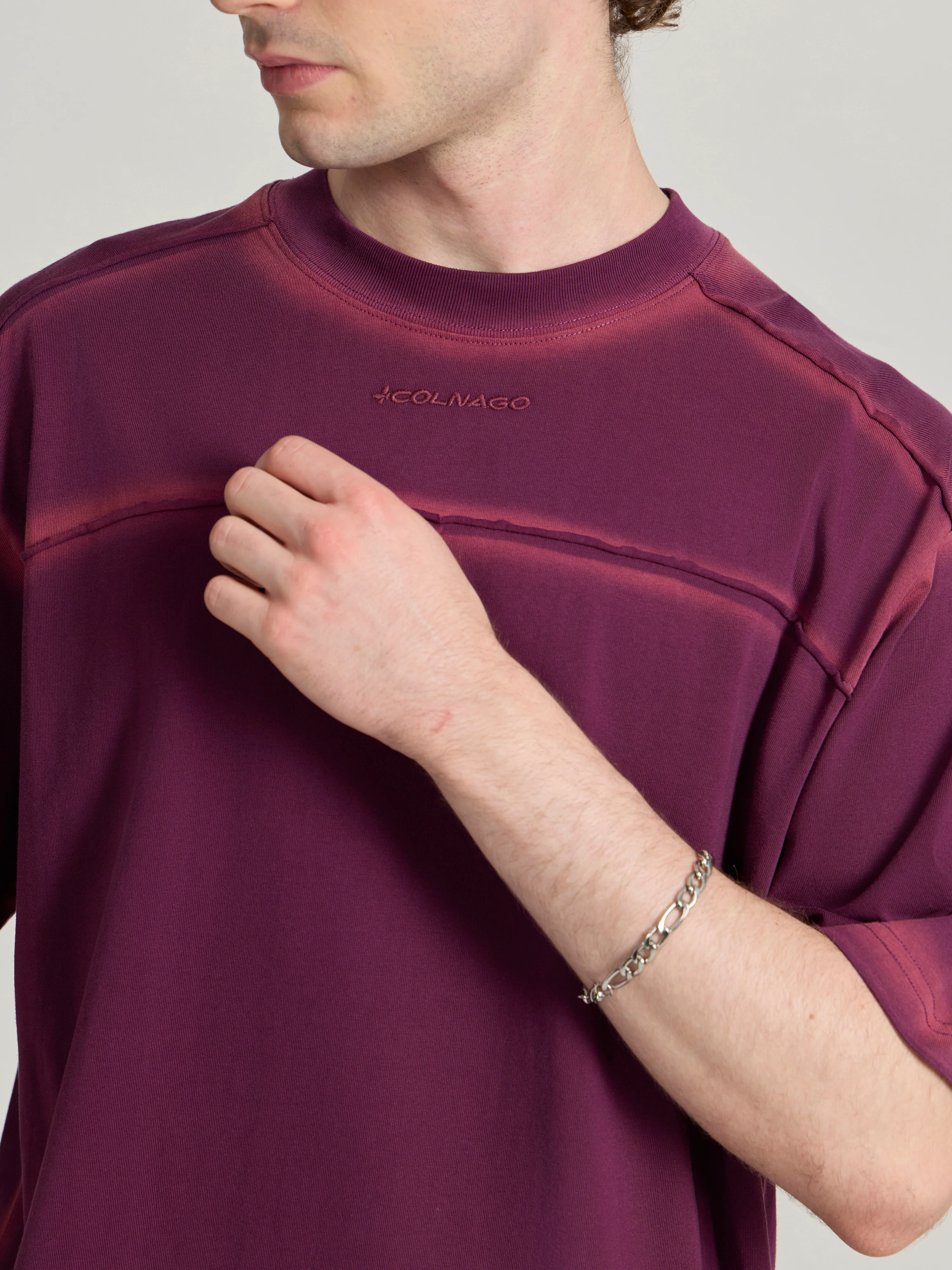 Lona - Fade Effect Baggy T-Shirt - Midnight Plum - Image 5