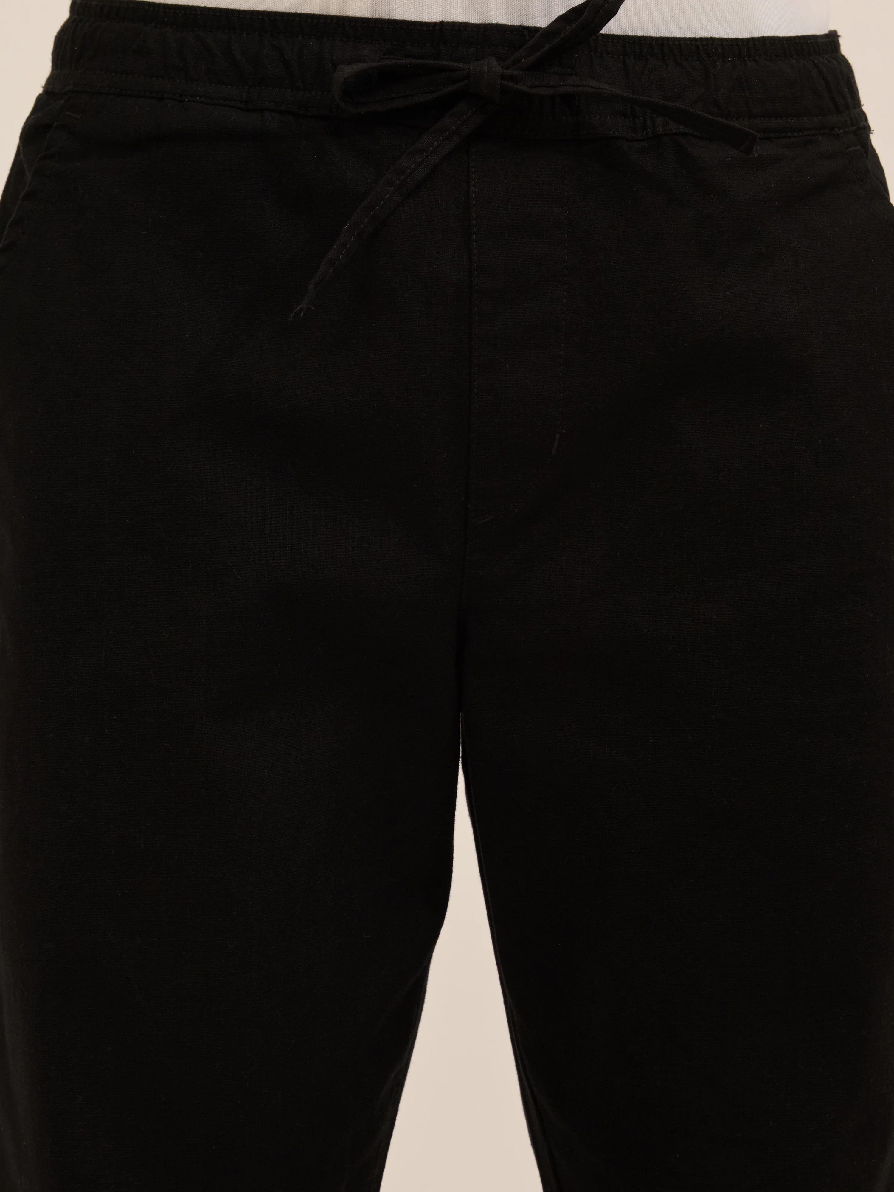 Luxeloom - Relaxed Fit Cotton Trouser - Black - Image 4