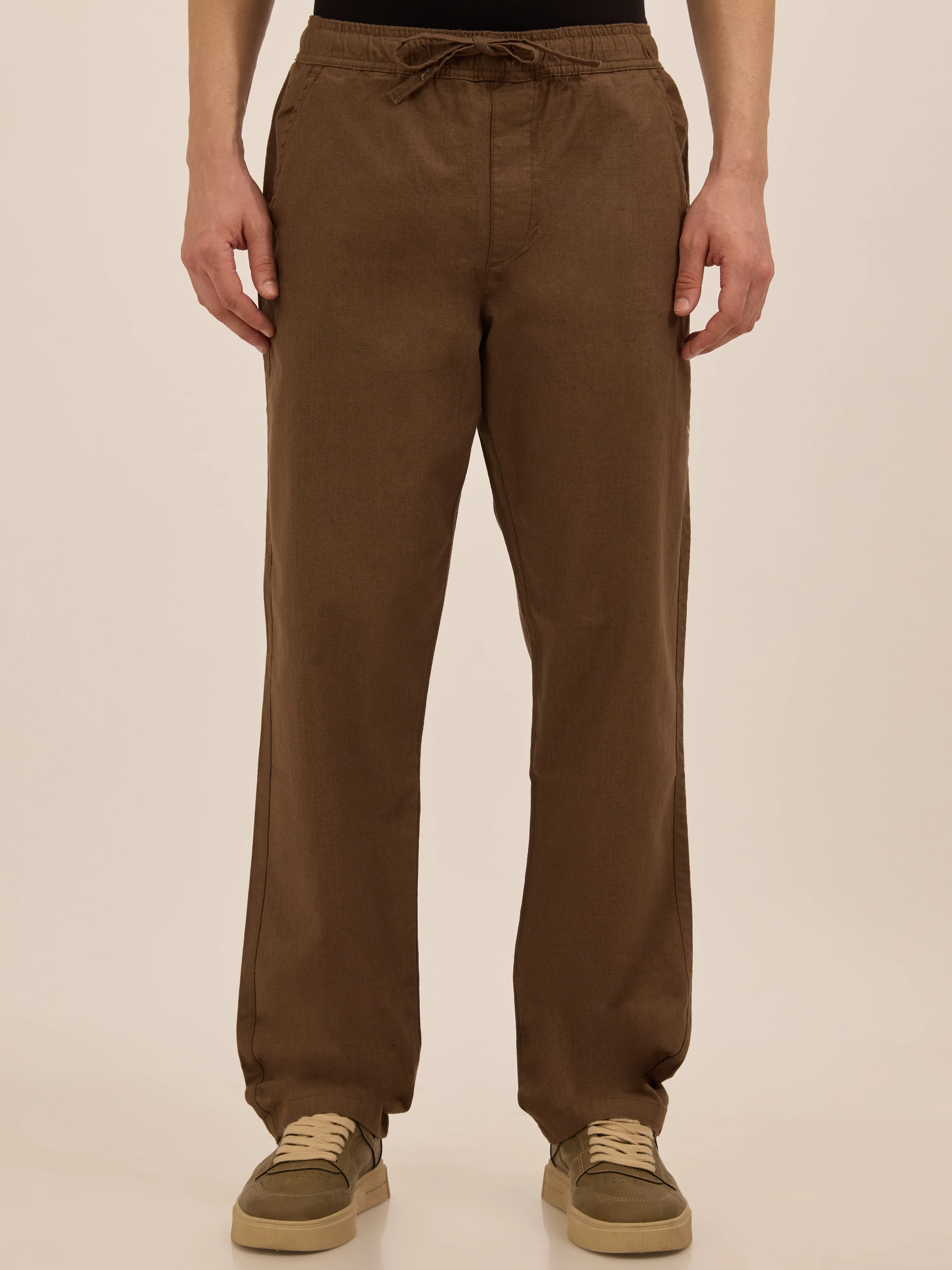 Luxeloom - Relaxed Fit  Cotton Trouser - Brown