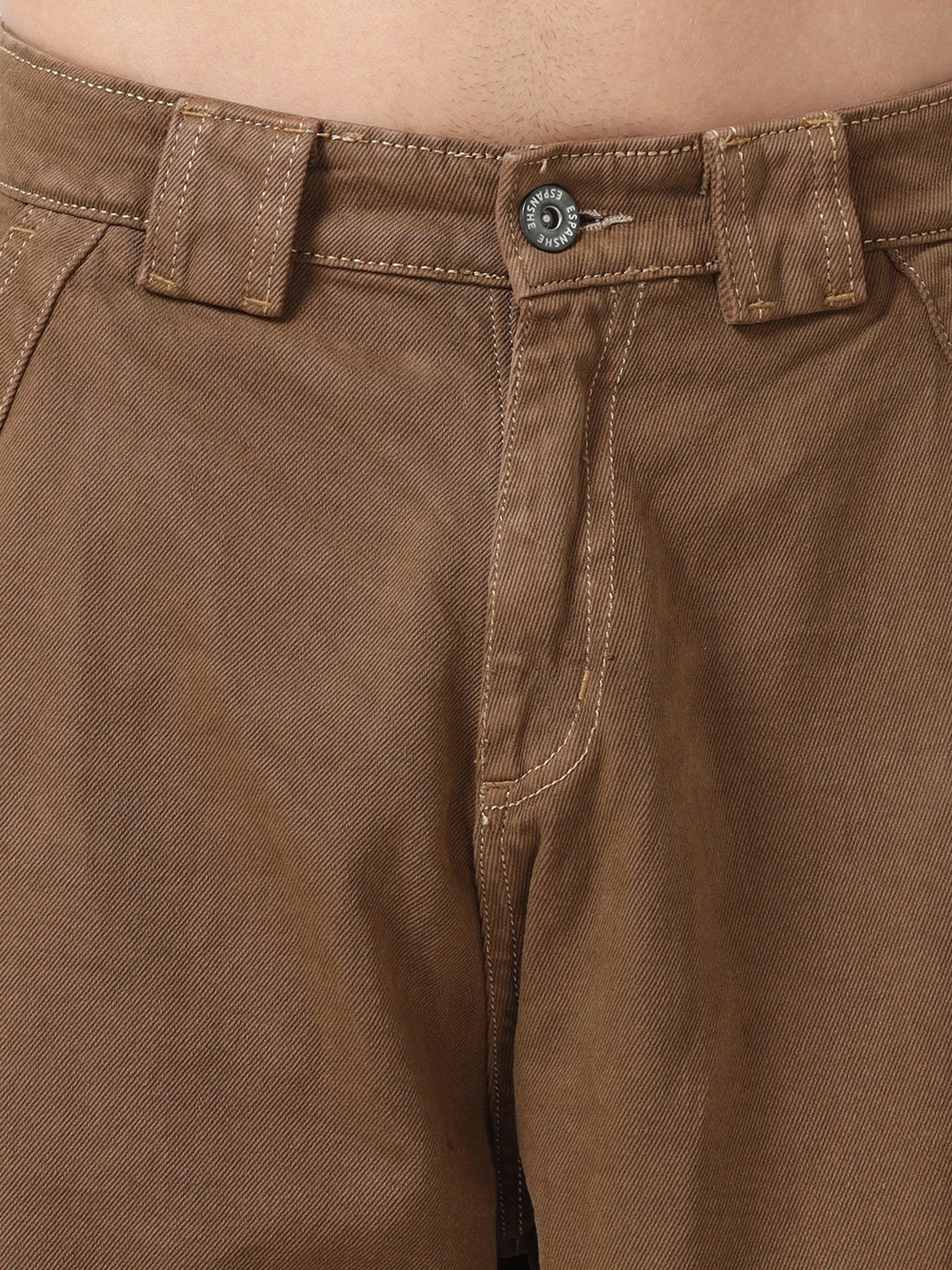 Maverick - Baggy Cargo Jeans - Dark Brown - Image 4