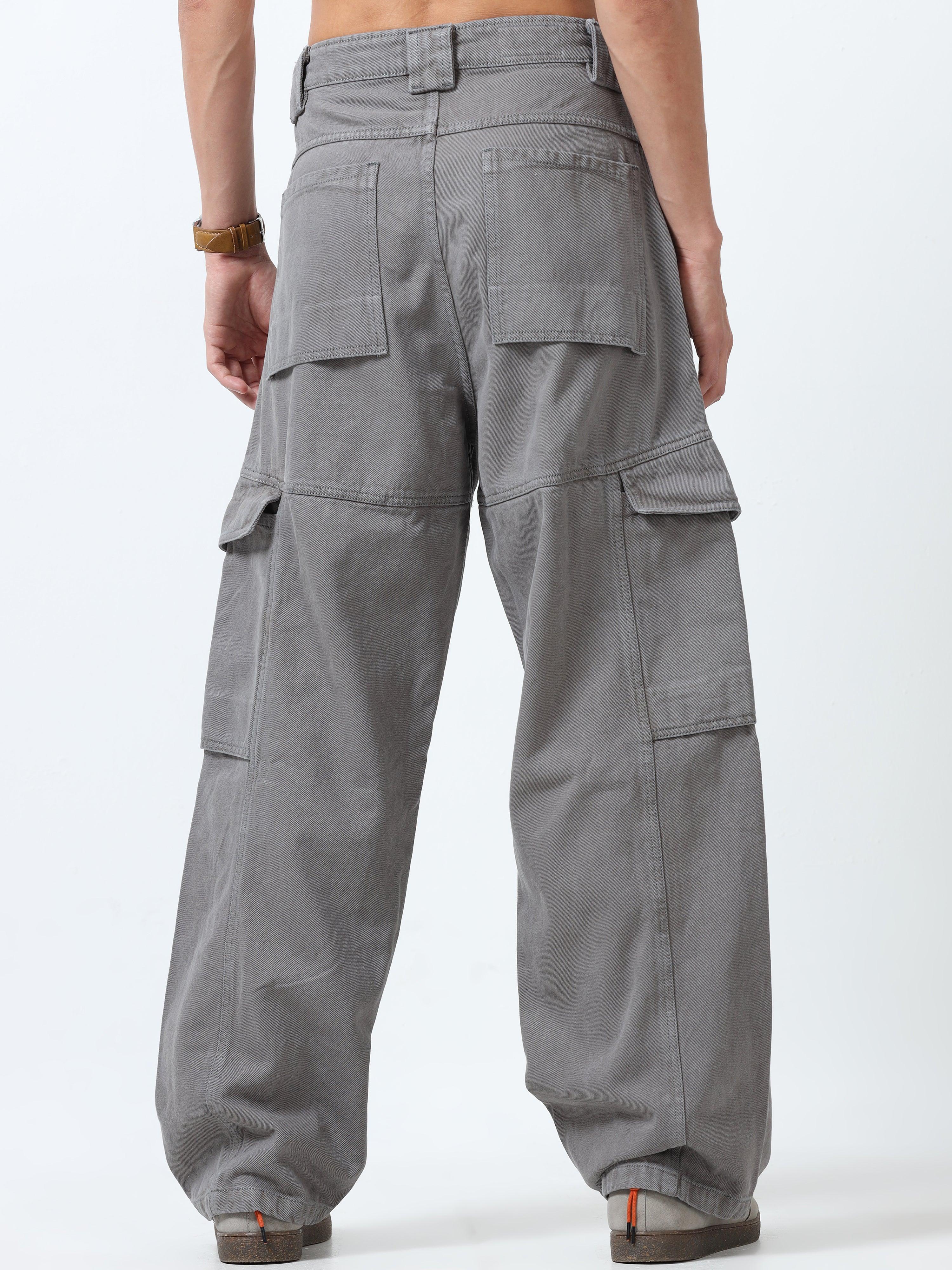 Maverick - Baggy Cargo Jeans - Grey - Image 4