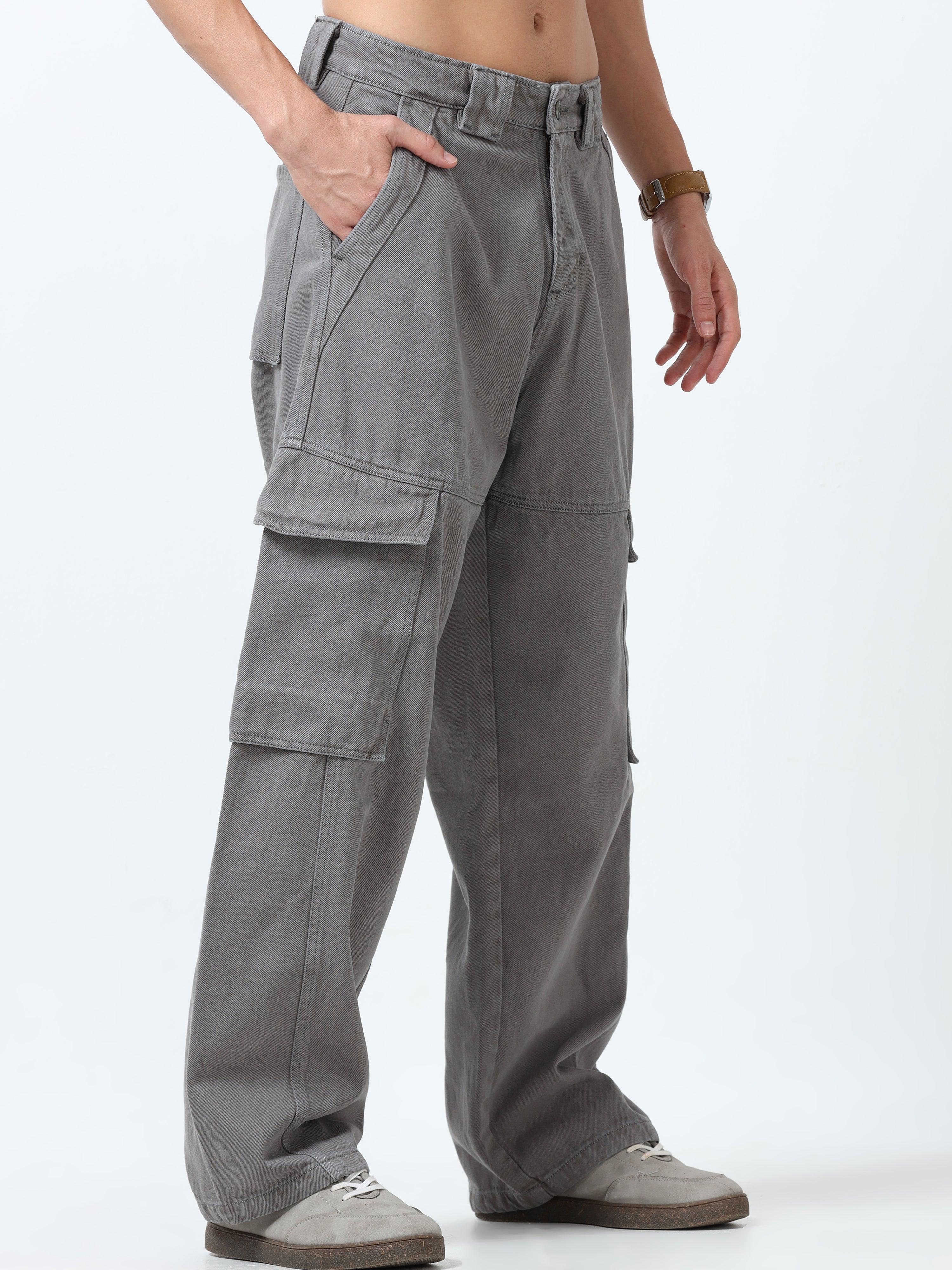 Maverick - Baggy Cargo Jeans - Grey - Image 6