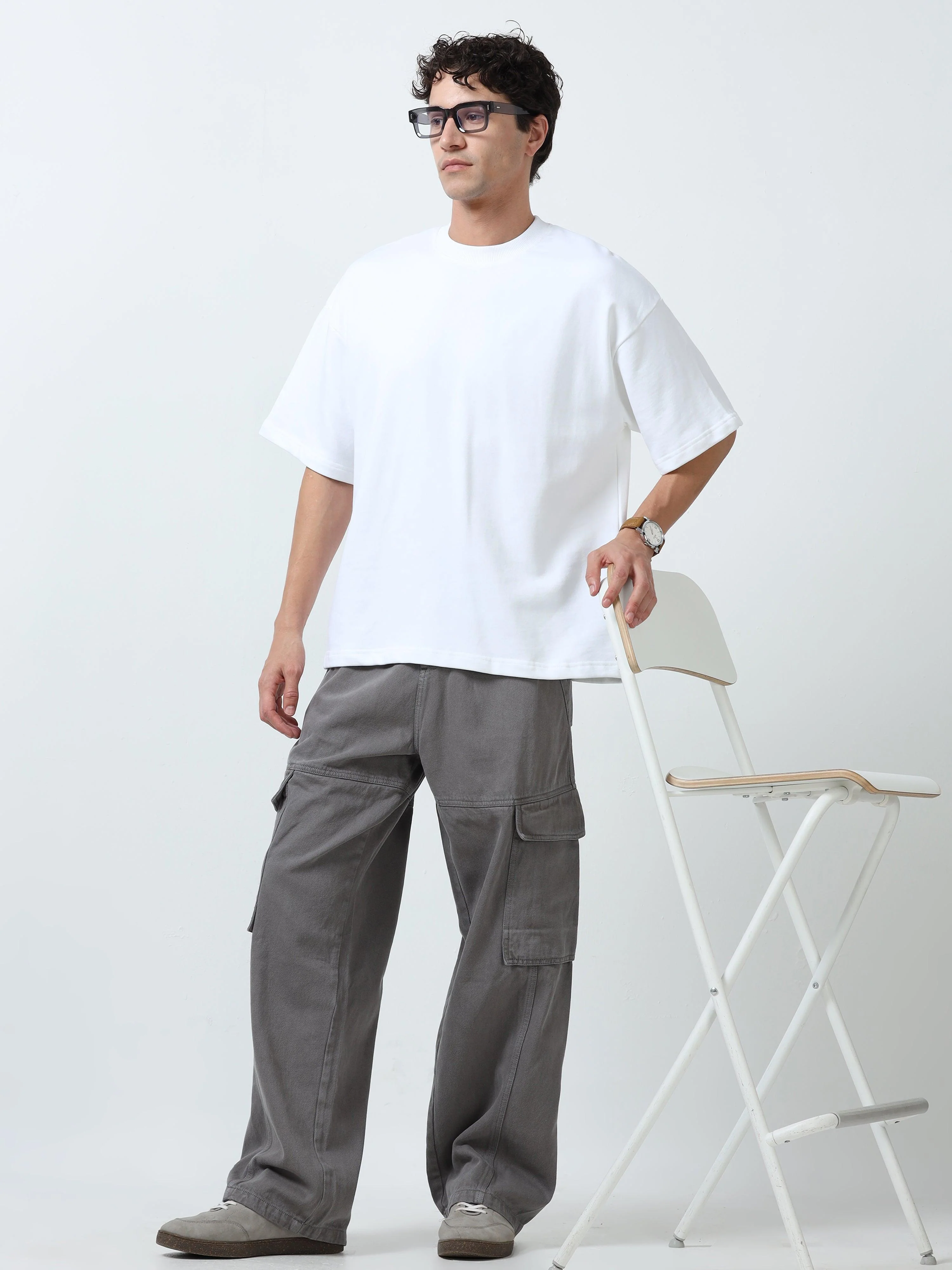 Maverick - Baggy Cargo Jeans - Grey - Image 7