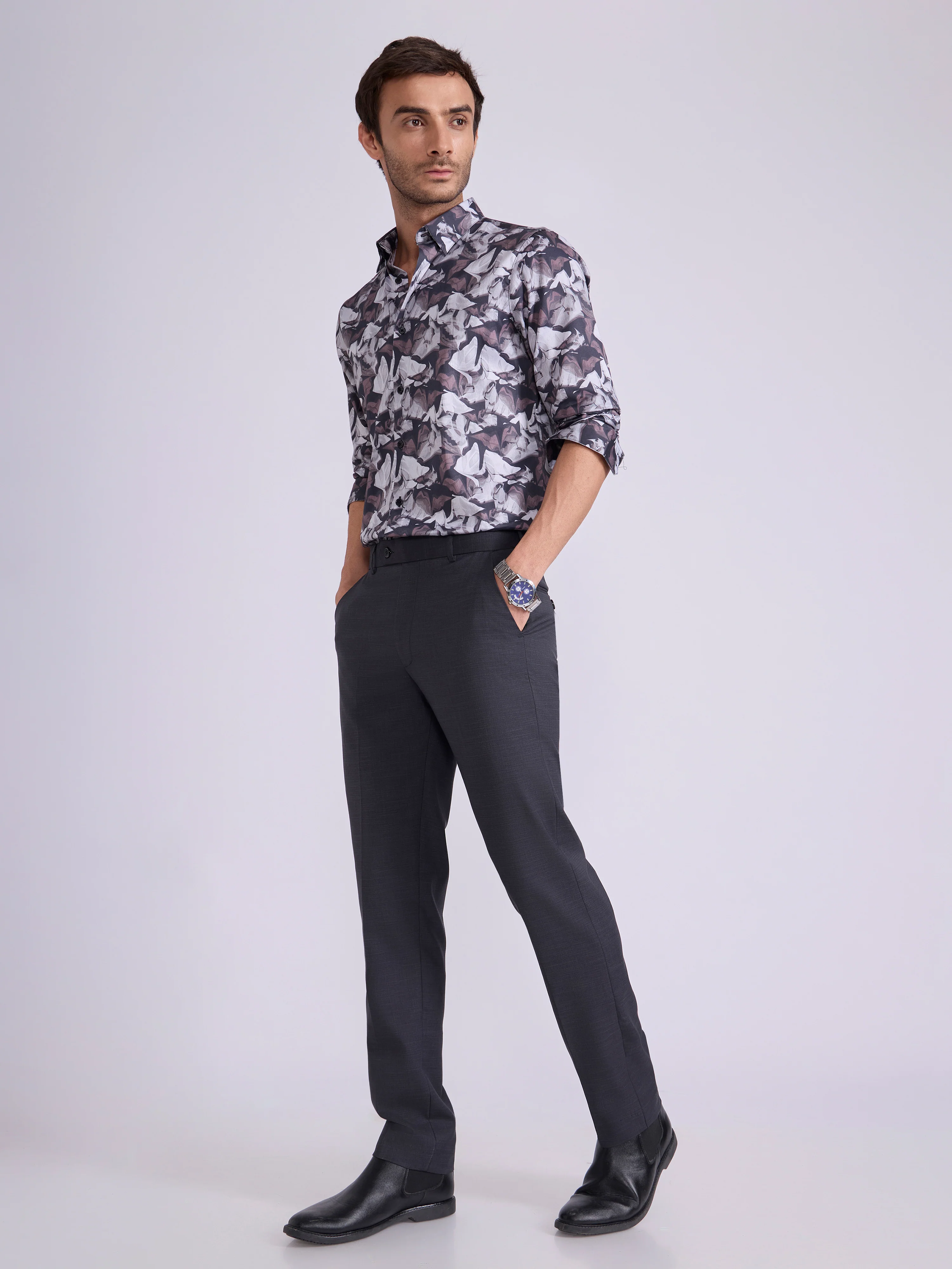 Maxim - Classic Formal Pant - Black Grain - Image 2