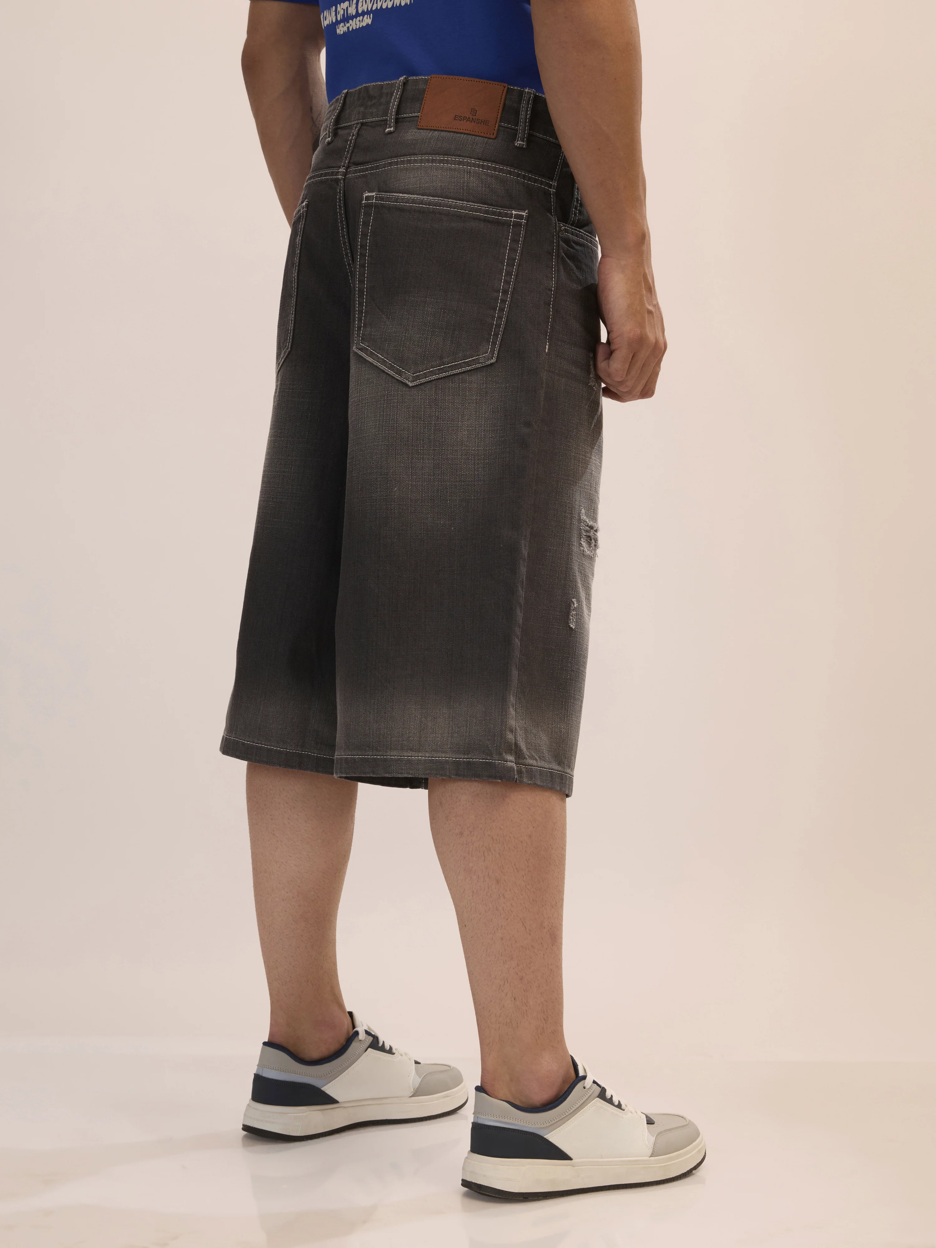 Melusine - Loose Fit Jorts - Charcoal - Image 6