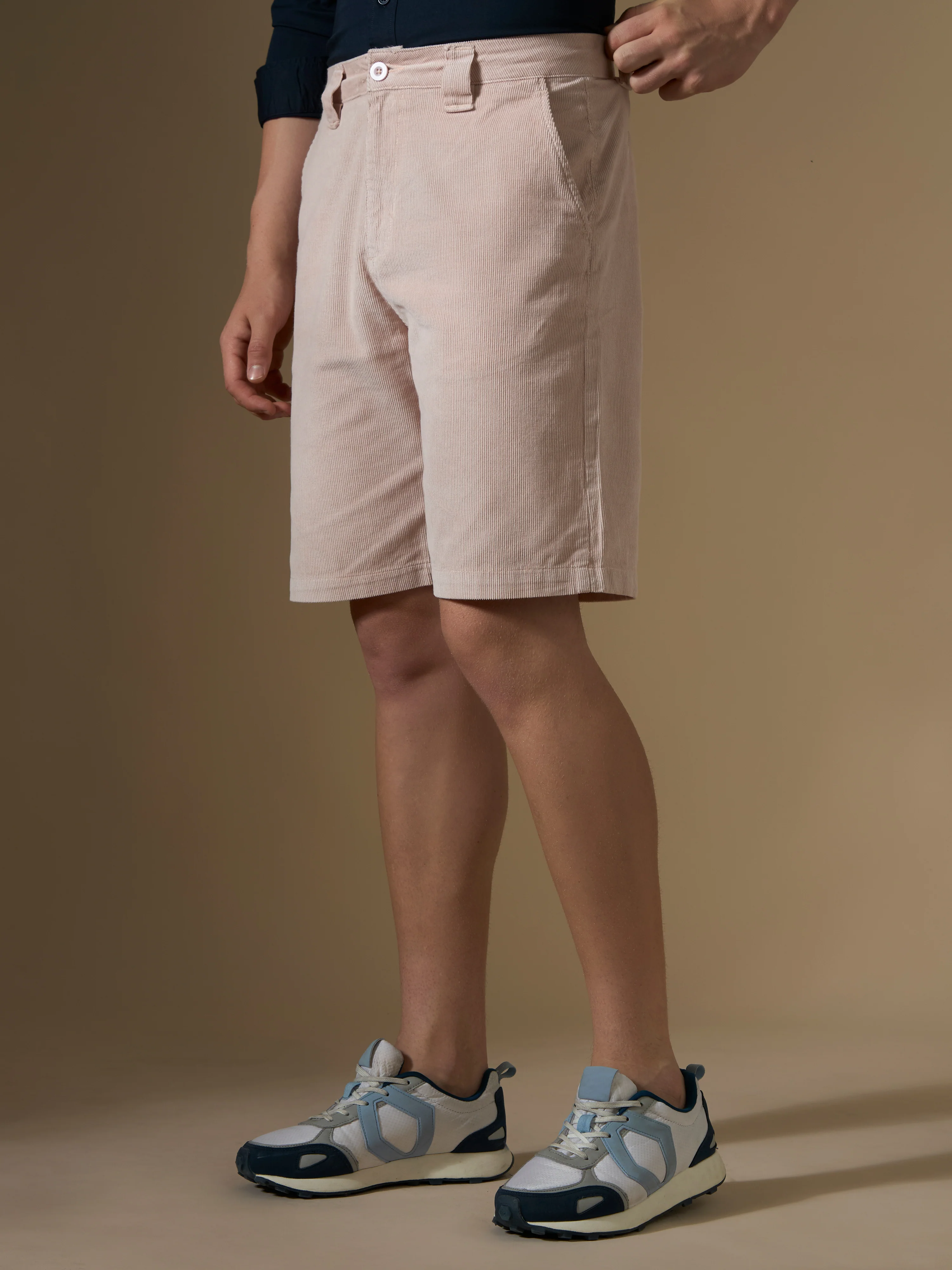 Melwin - Corduroy Shorts - Nude Pink - Image 3
