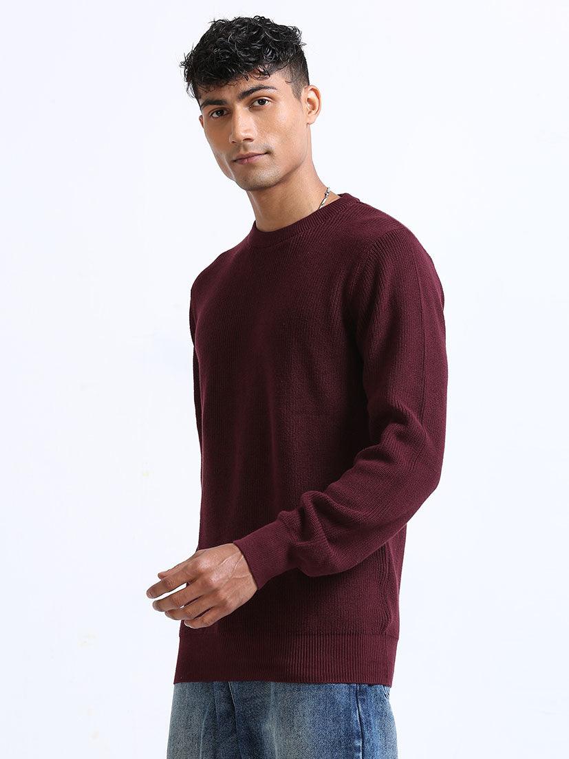 Men's Burgundy Sweater - Image 3