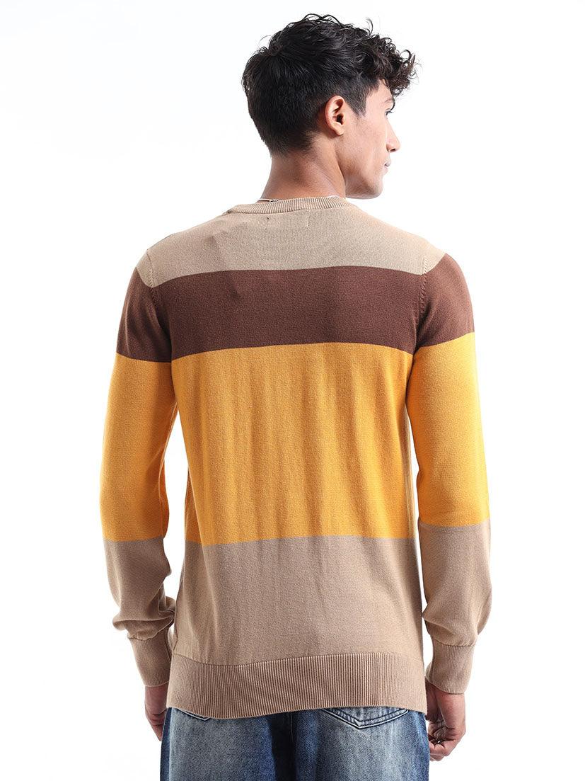 Men's Multicolor Striped Sweater - Image 4