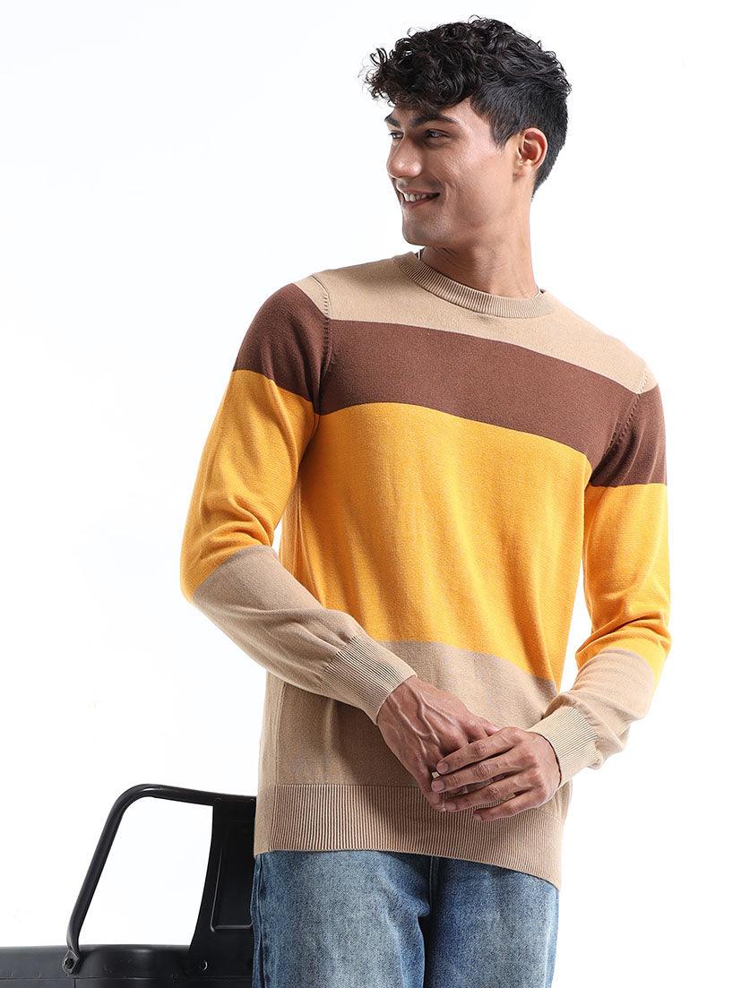 Men's Multicolor Striped Sweater - Image 6
