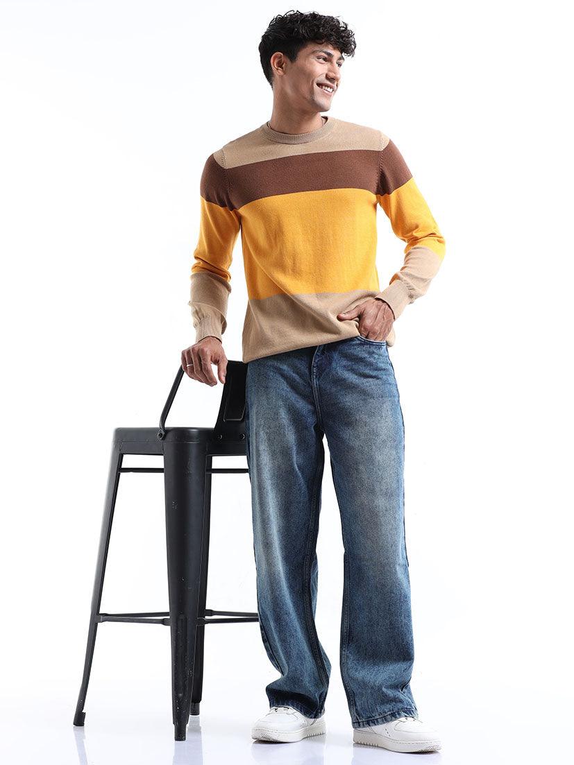 Men's Multicolor Striped Sweater - Image 7
