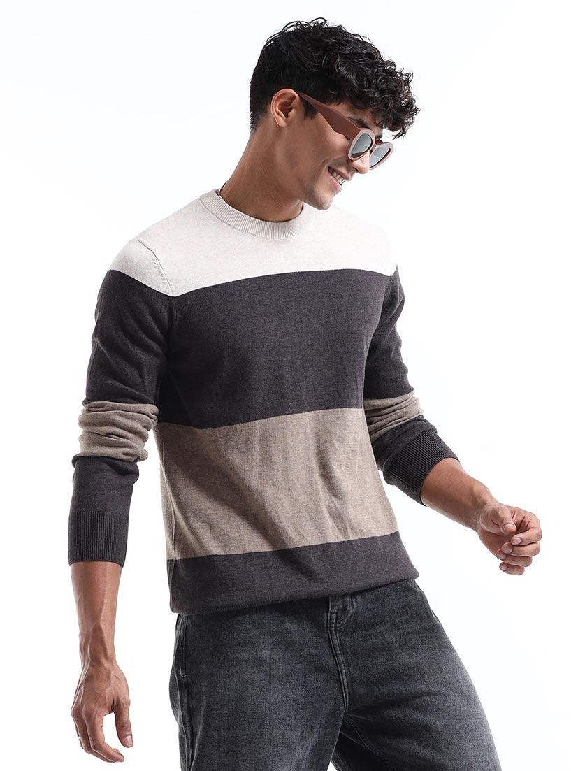Men's Multicolor Striped Sweater - Image 6