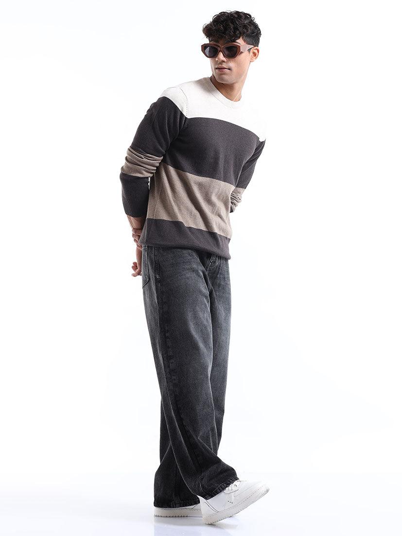 Men's Multicolor Striped Sweater - Image 7