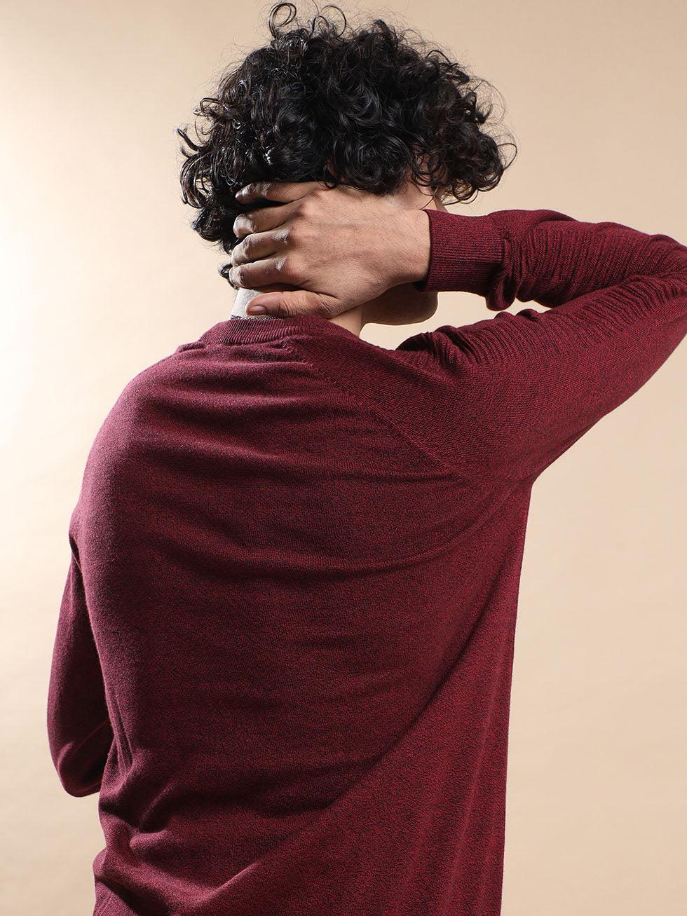 Men's Red/Black Sweater - Image 4