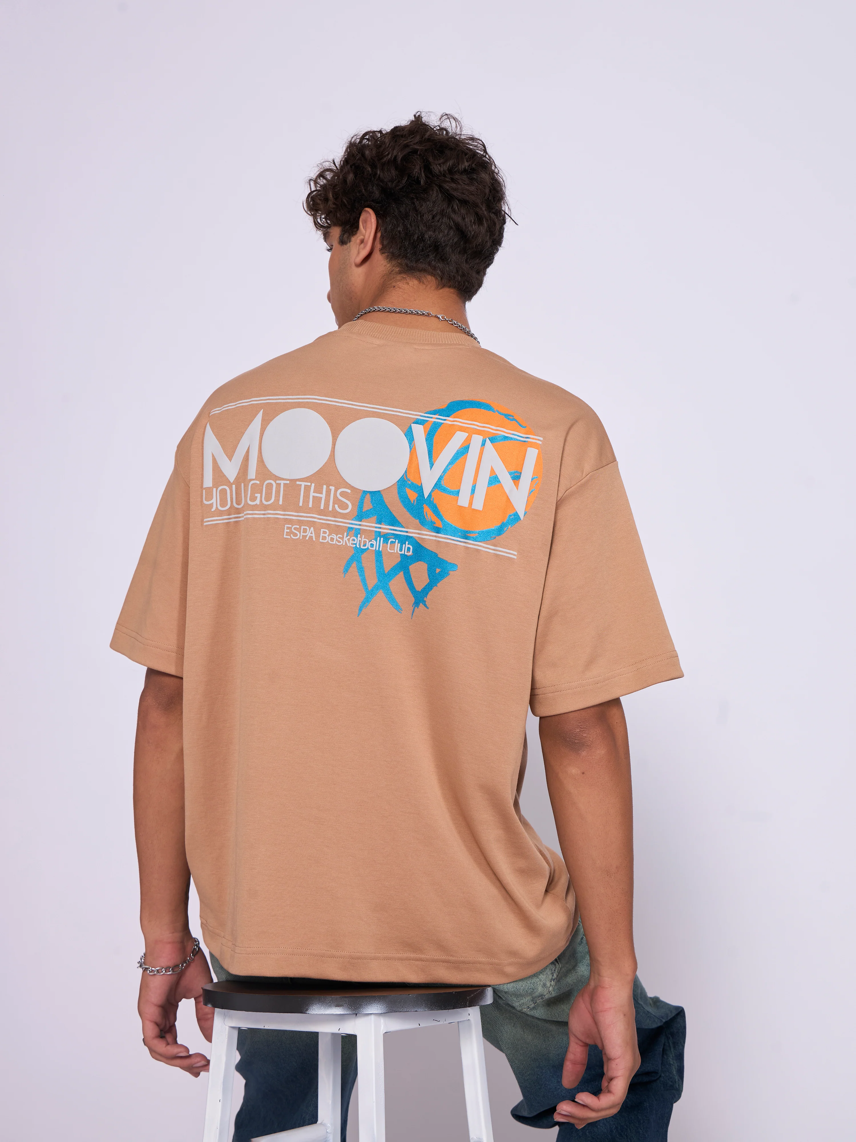 Moovin - ESPA Basketball Club Graphic T-Shirt - Brown - Image 6