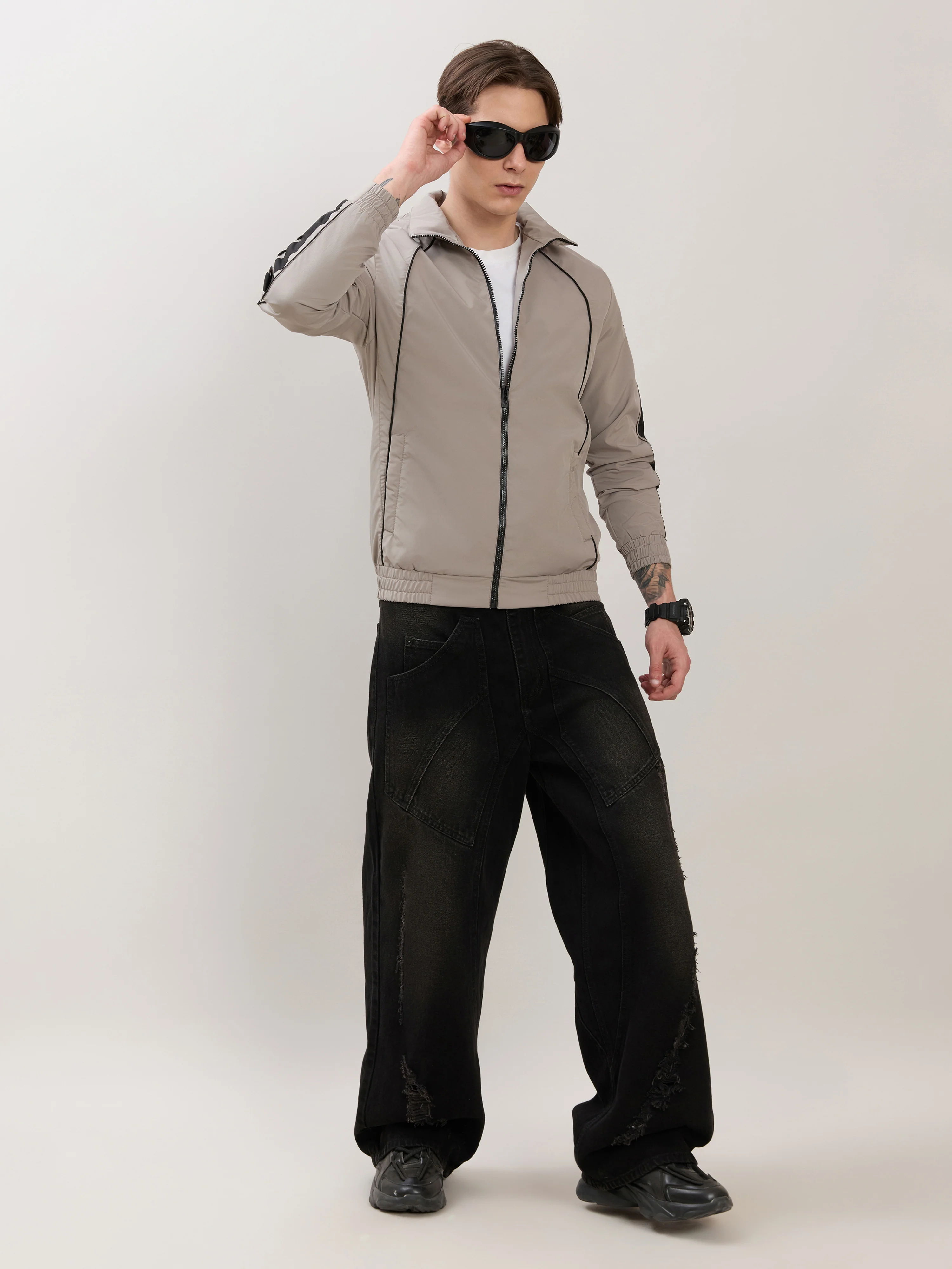 Mystic - Regular Track Jacket - Stone - Image 2