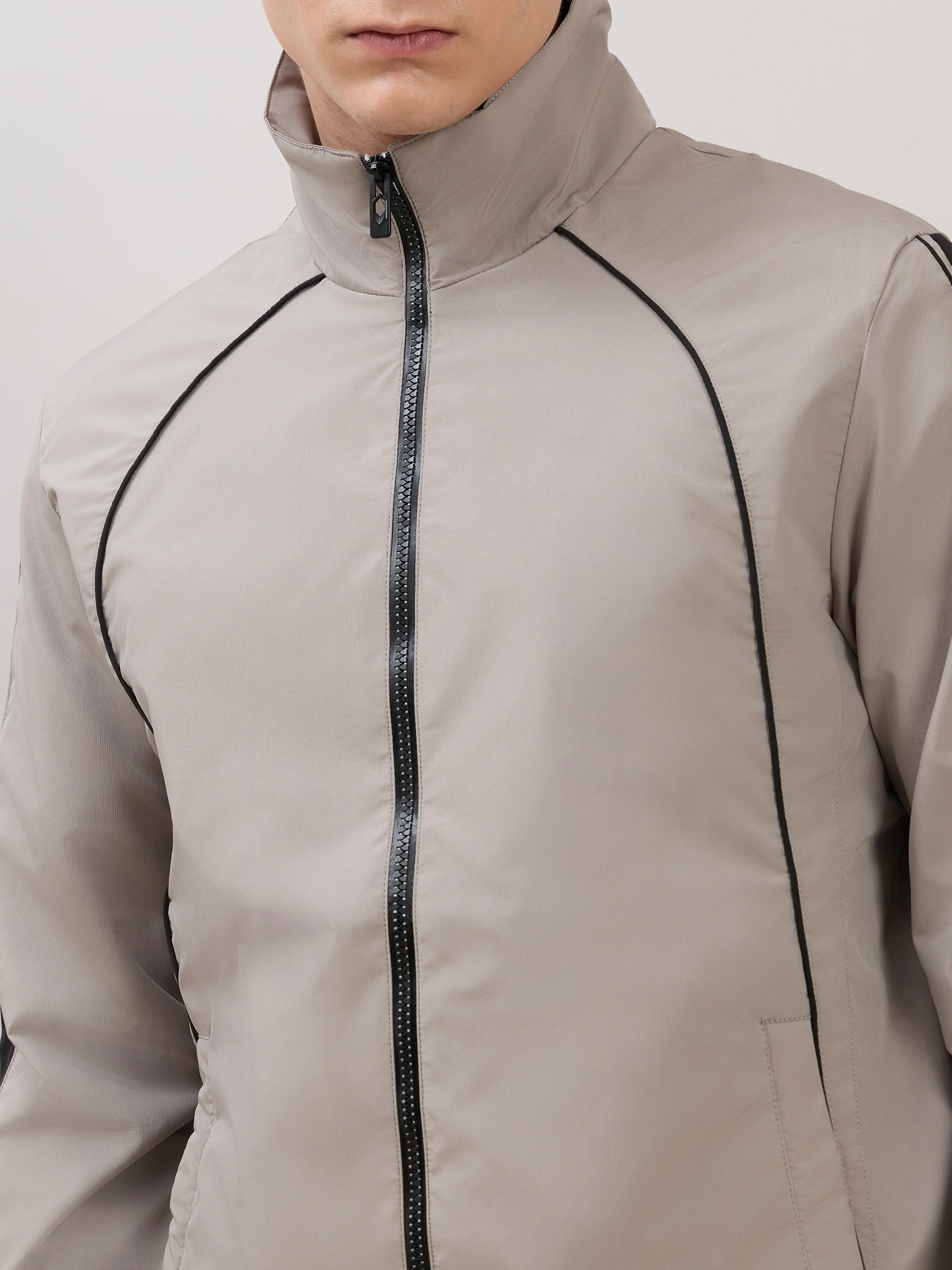 Mystic - Regular Track Jacket - Stone - Image 3