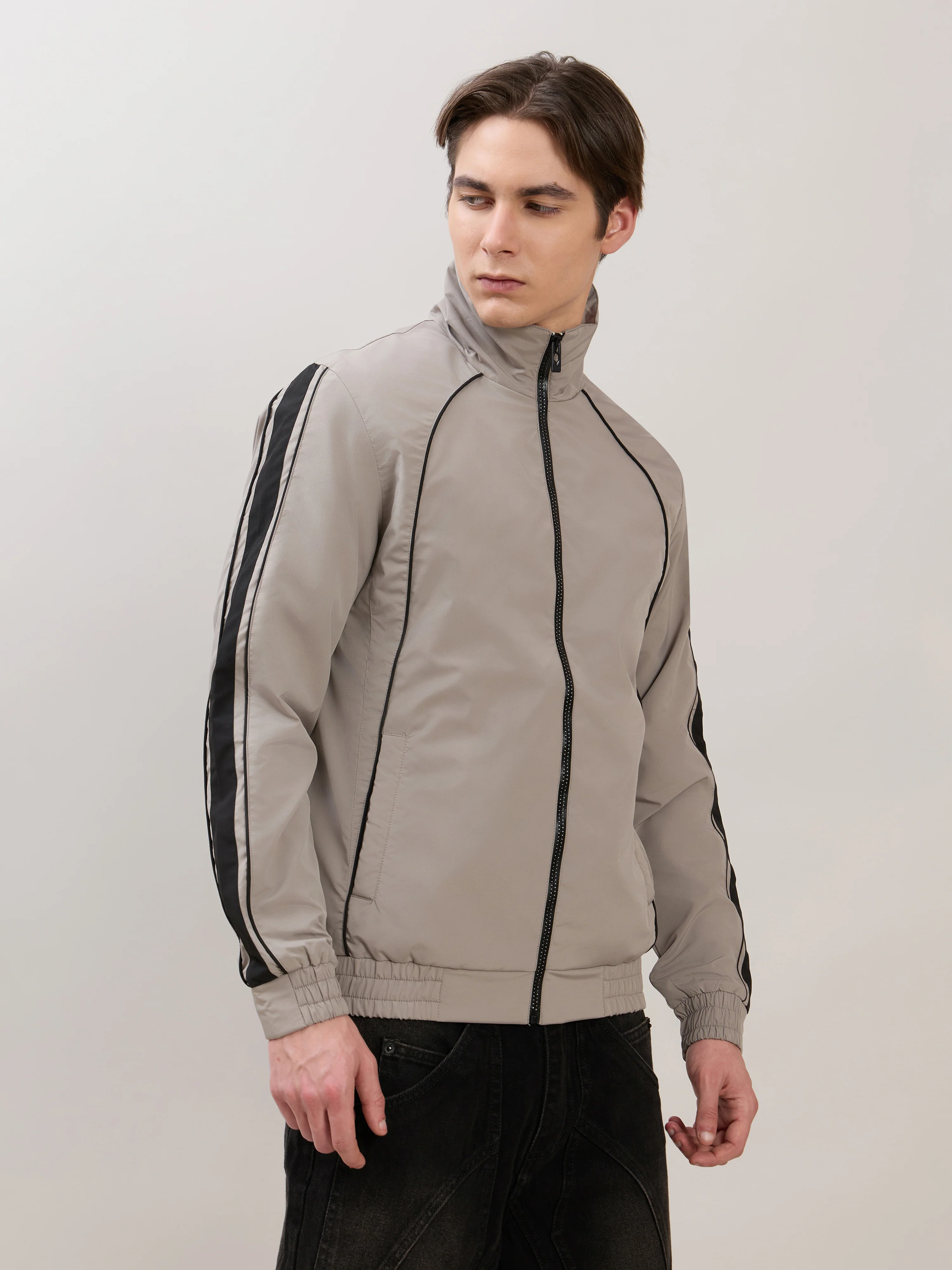 Mystic - Regular Track Jacket - Stone - Image 5