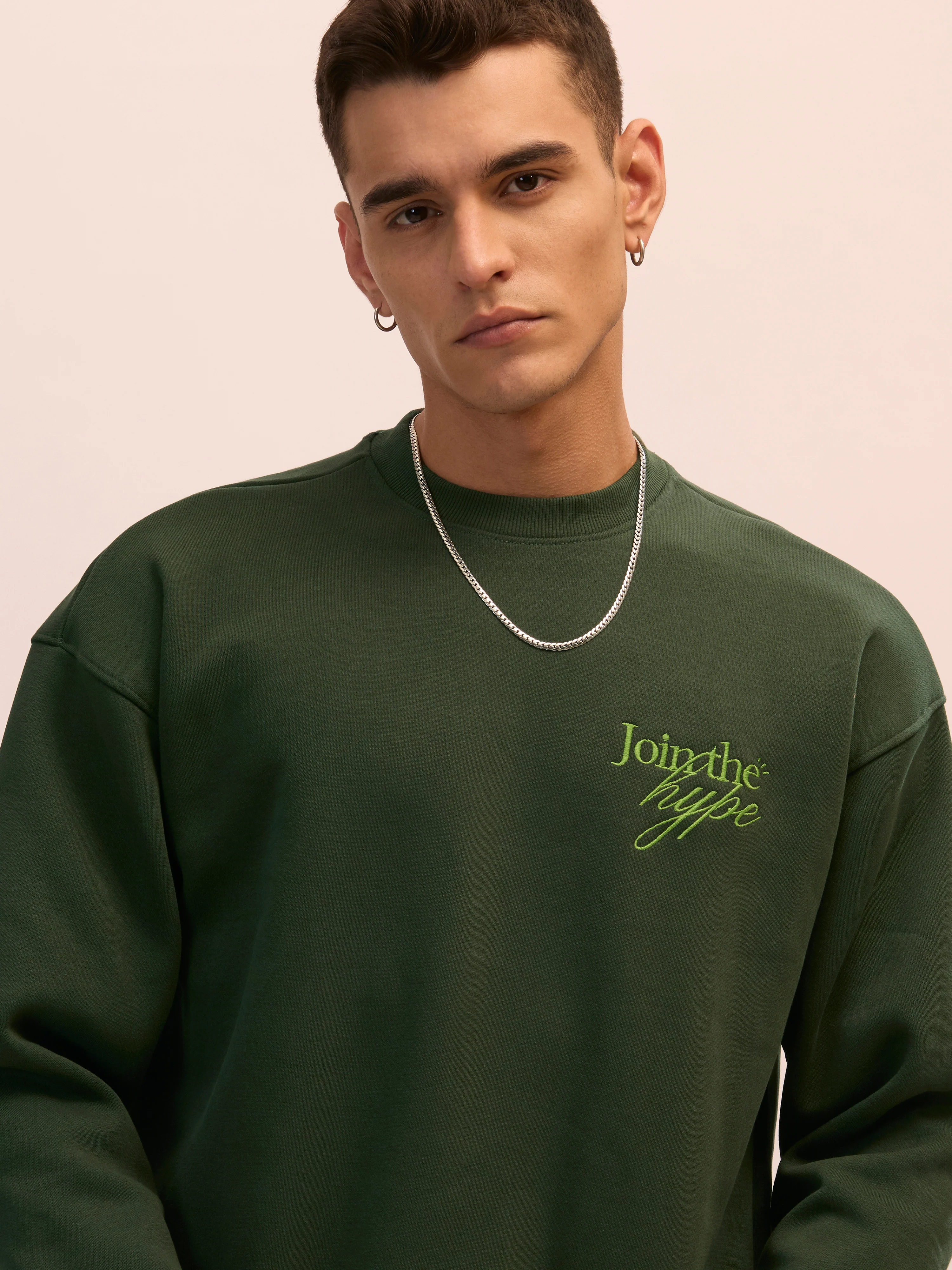 Nagant - Full Sleeve Fleeced Sweater Tee - Forest Green - Image 5