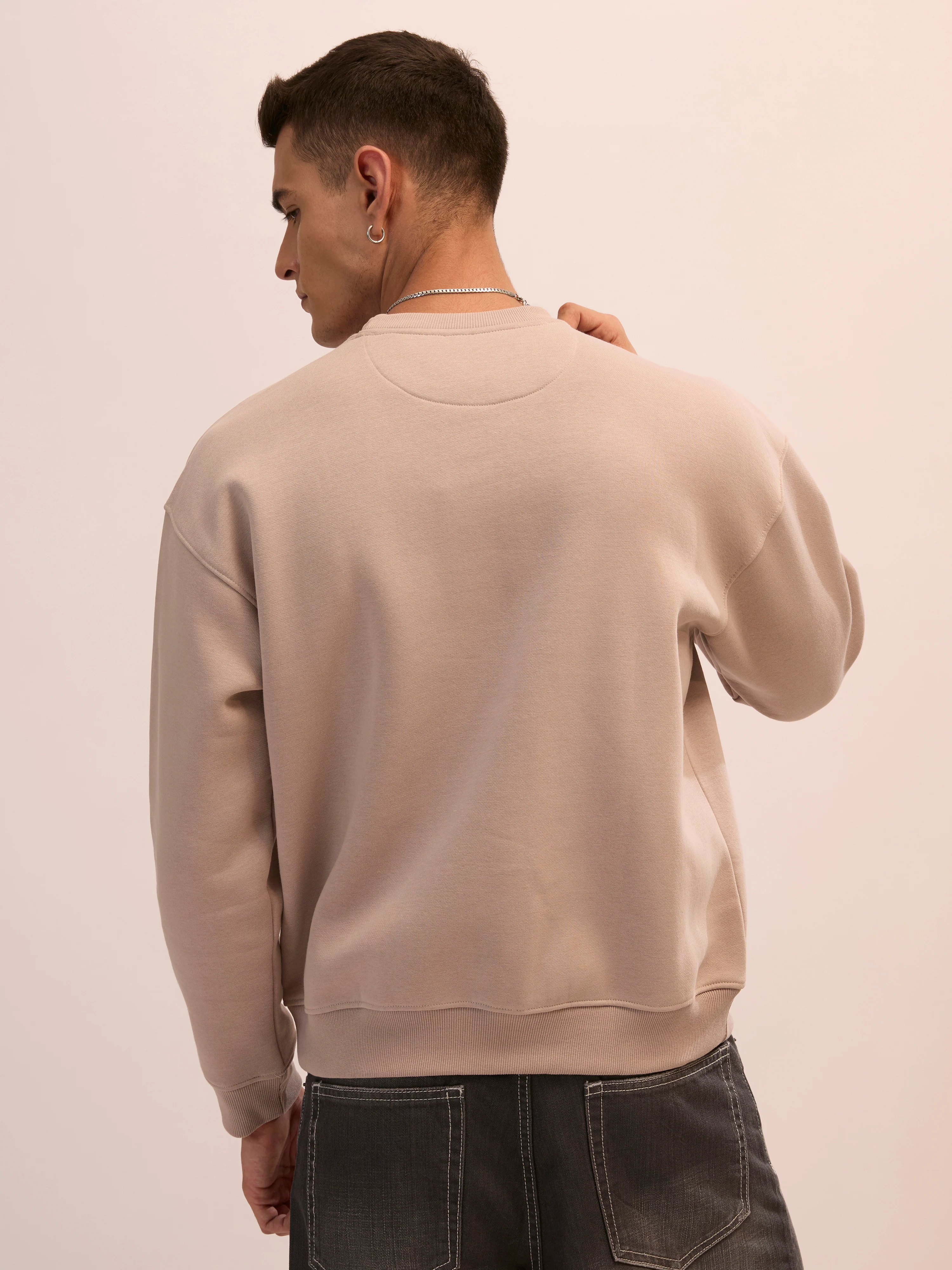 Nagant - Full Sleeve Fleeced Sweater Tee - Grey - Image 2