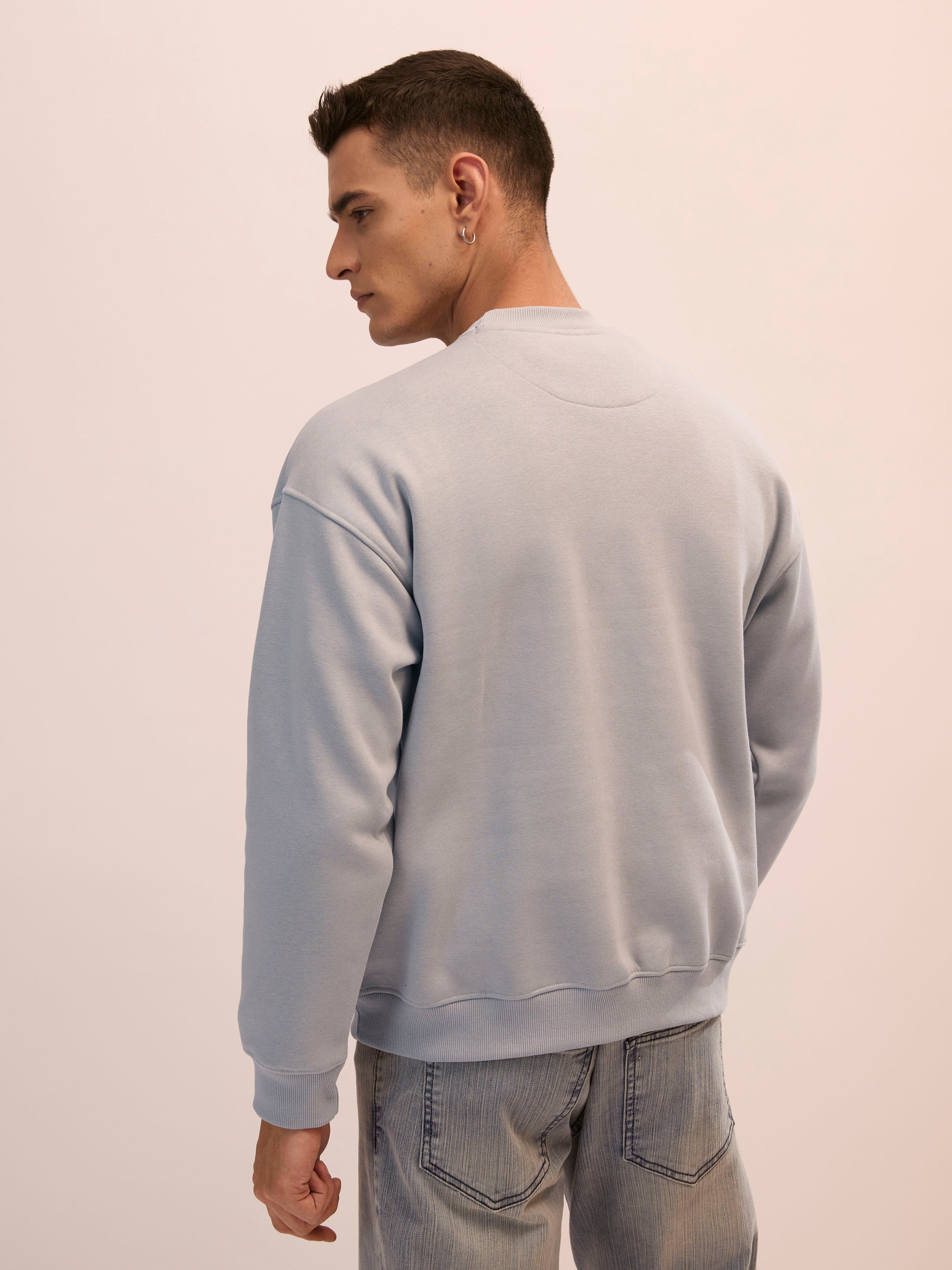 Nagant - Full Sleeve Fleeced Sweater Tee - Sand Grey - Image 2