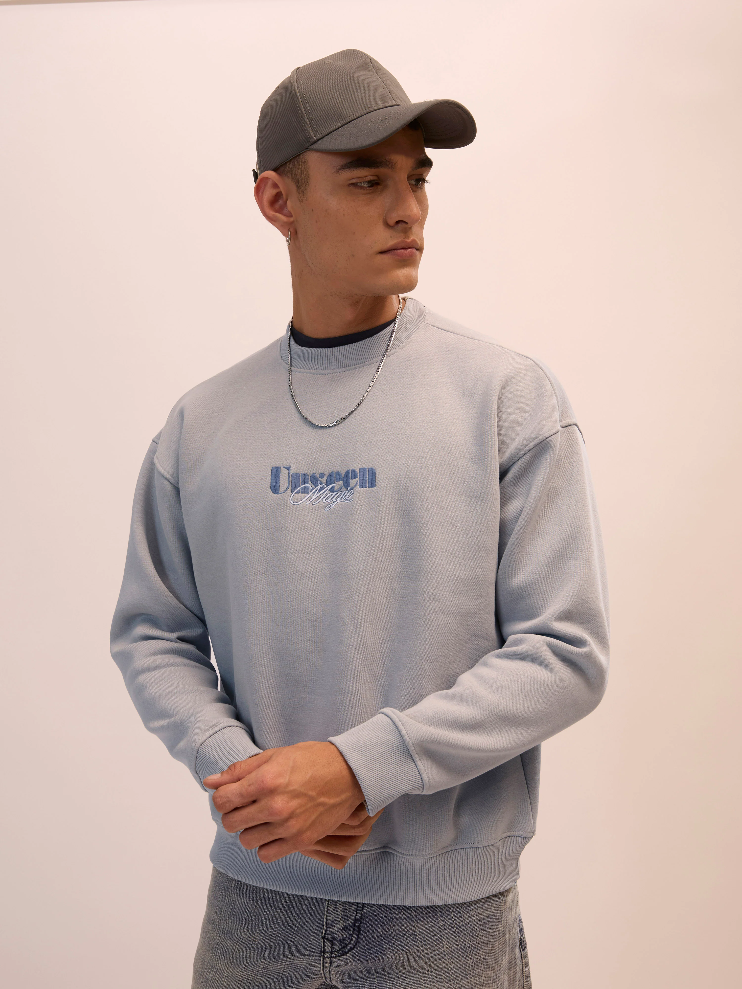 Nagant - Full Sleeve Fleeced Sweater Tee - Sand Grey - Image 5