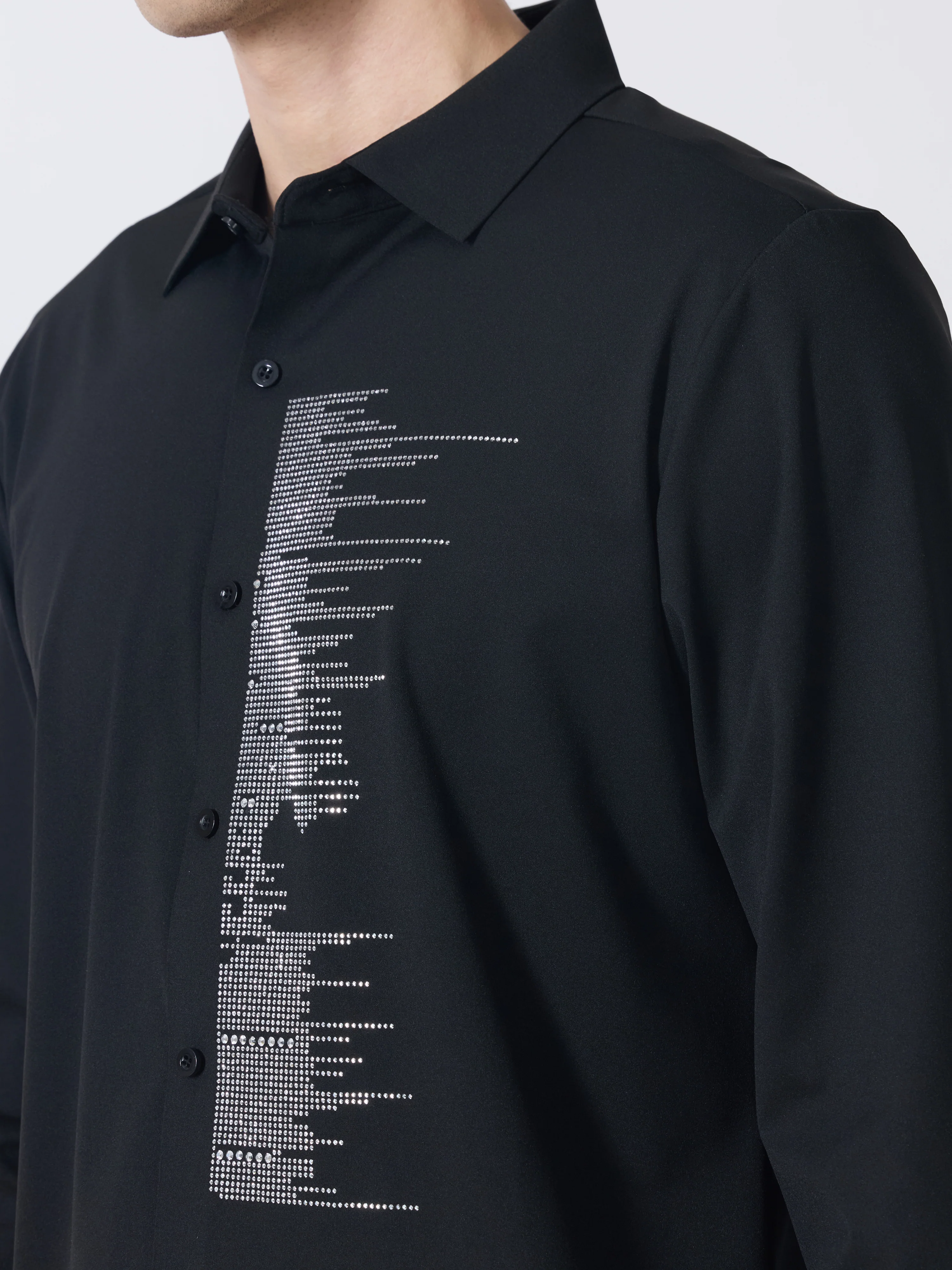 Nemo-9 - Stone Embellished Shirt - Black - Image 3