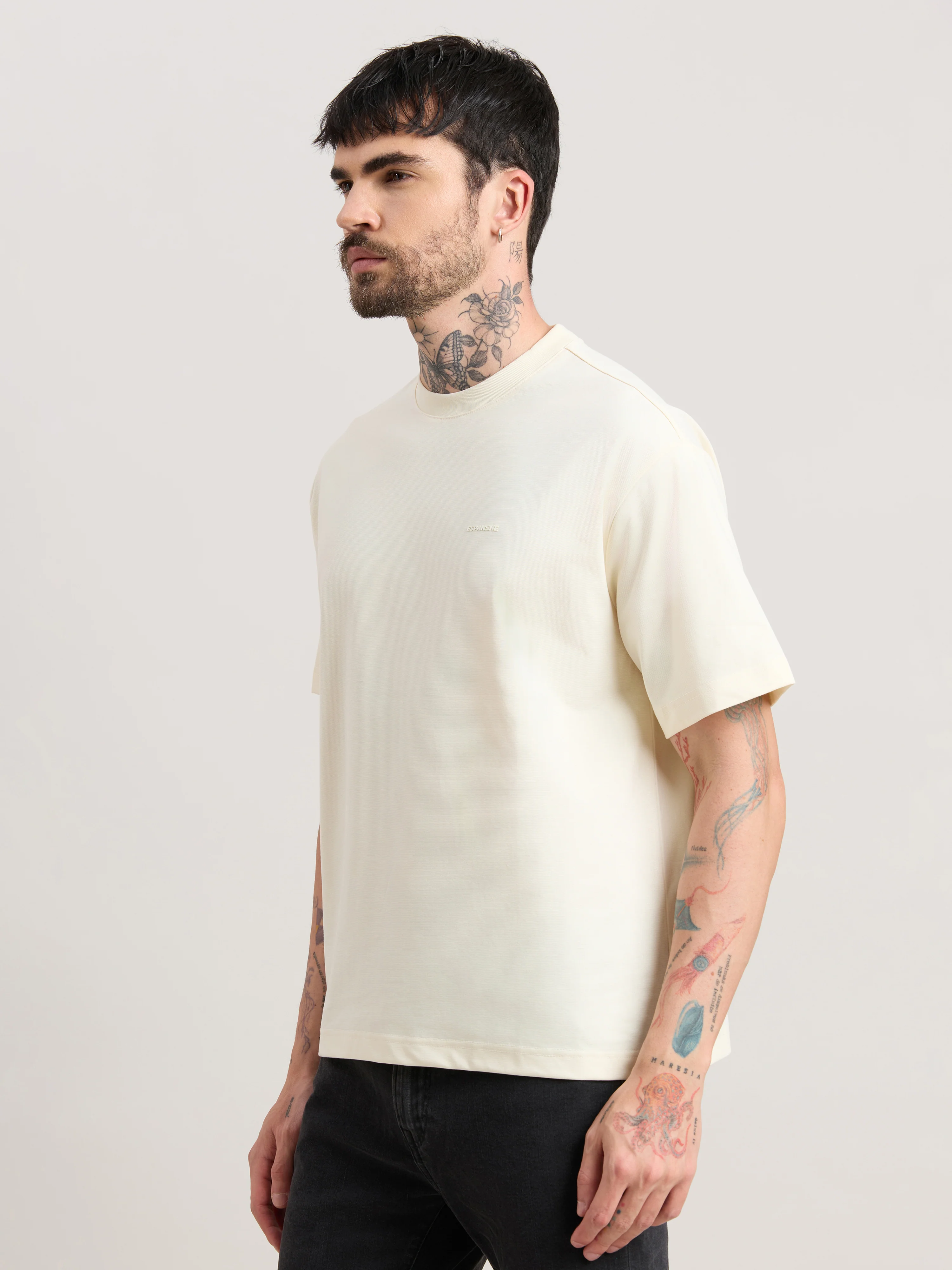 Nora - Loose Fit T-Shirt - Cream - Image 5