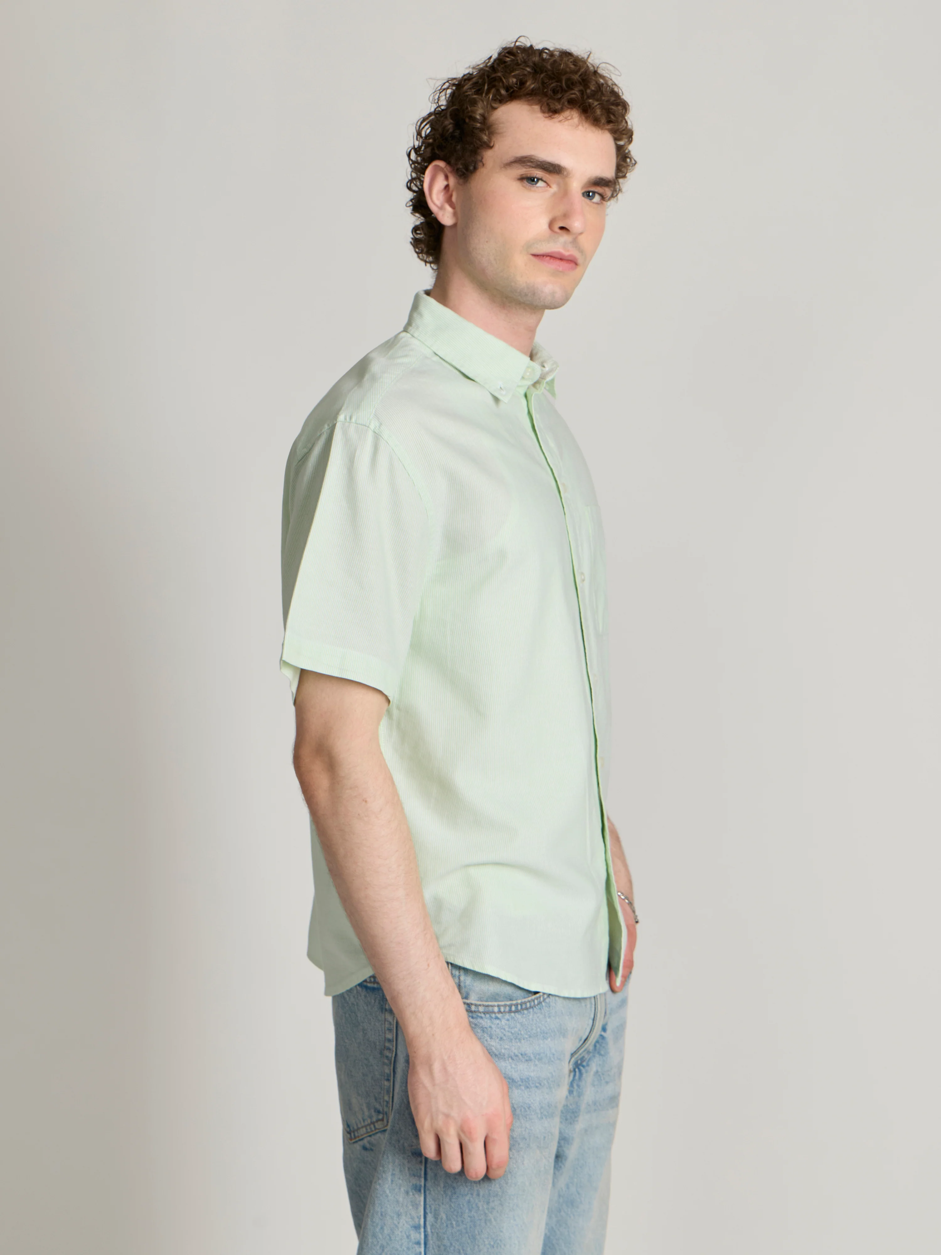 Oran - Striped Shirt - Green - Image 5