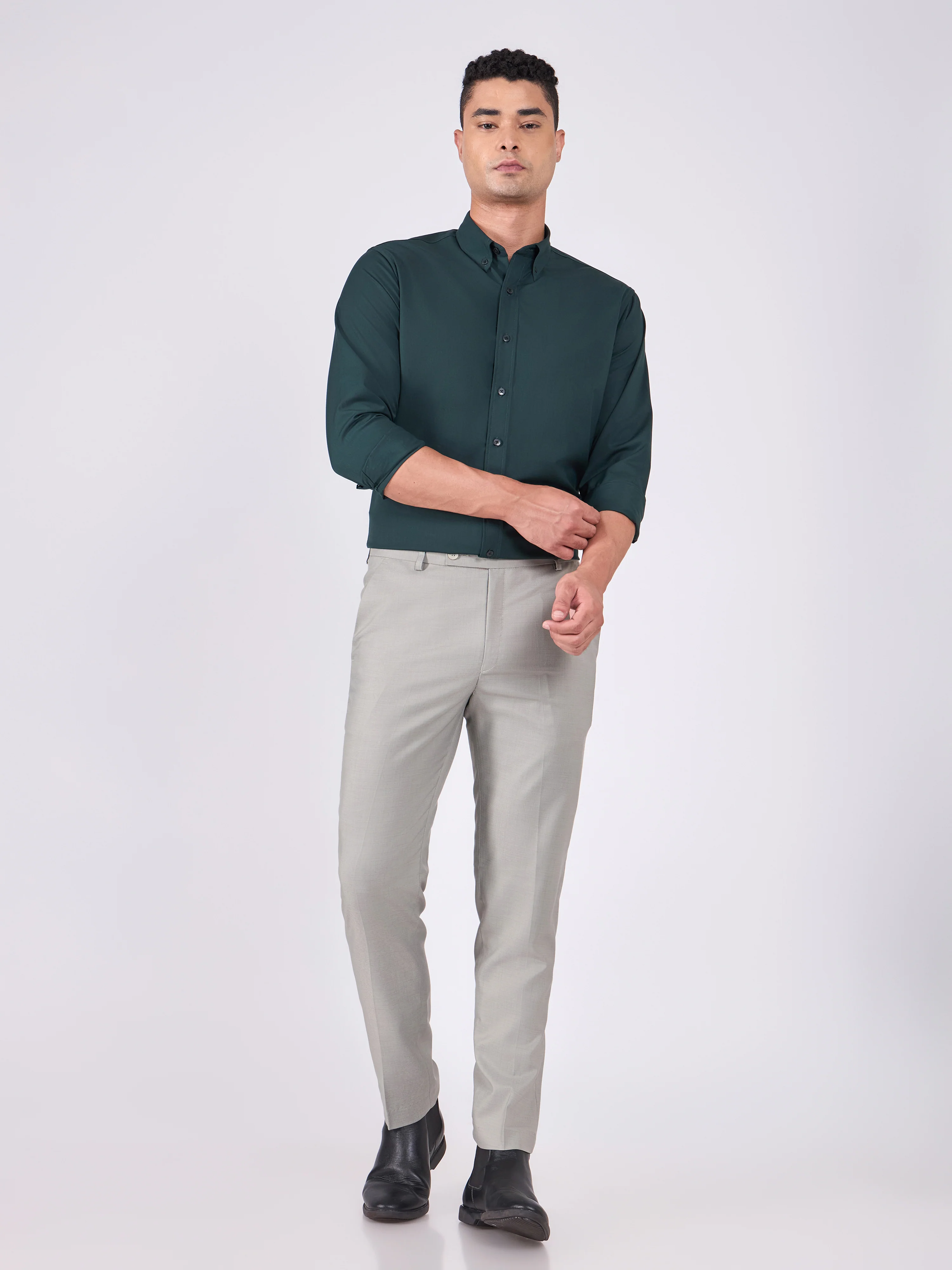 Orville - Tencel Plain Shirt - Prussian Blue - Image 2