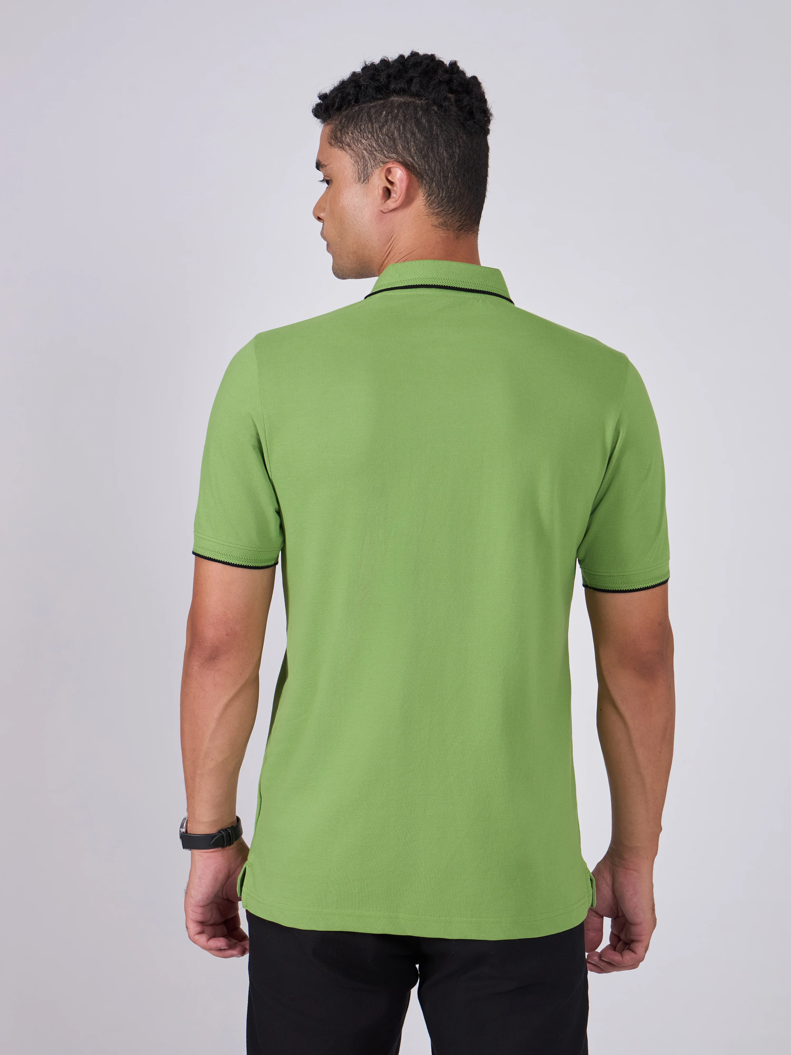 Orwell - Polo T-Shirt with Contrast Tipping -  Nephrite - Image 6