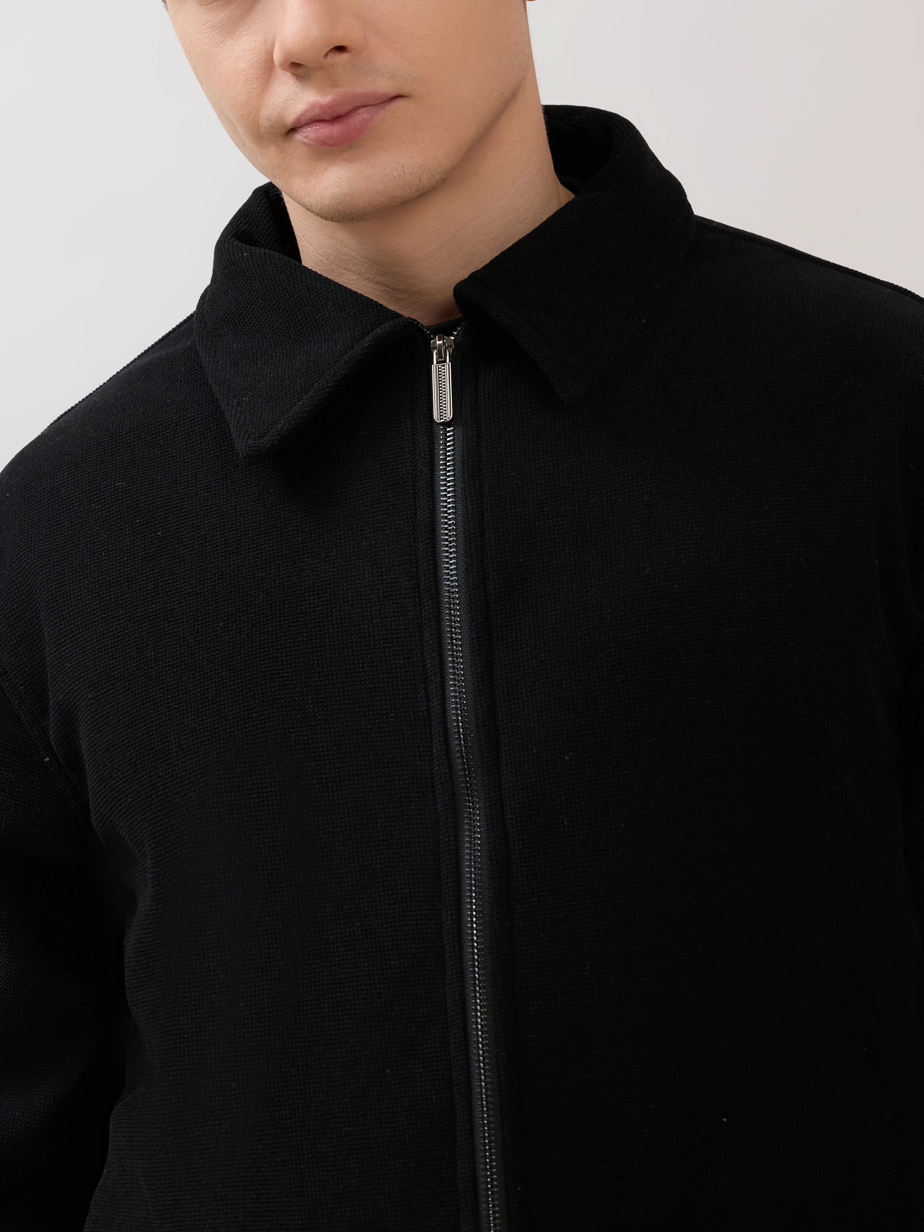 Petal - Relaxed Zip Jacket - Black - Image 3