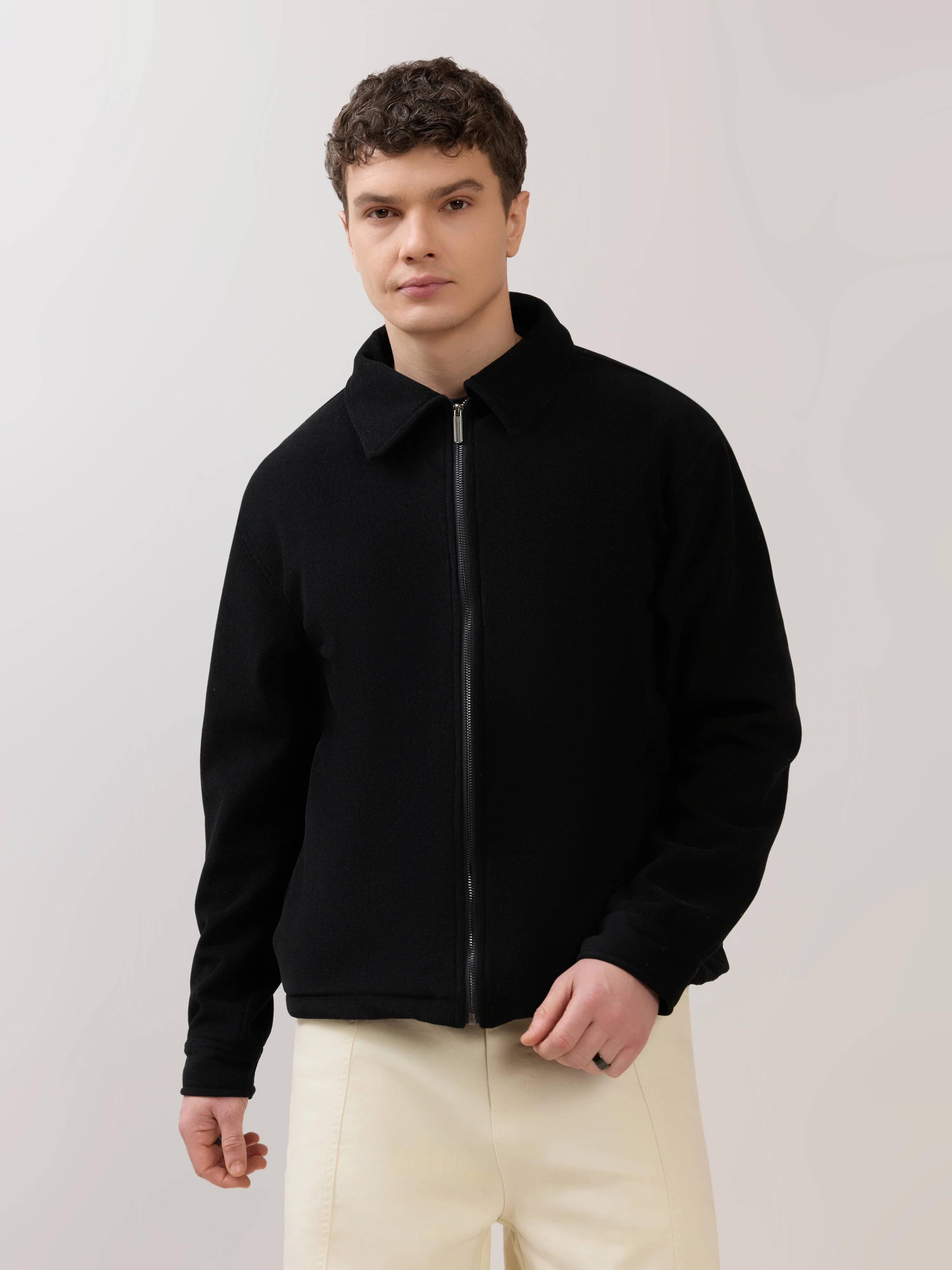 Petal - Relaxed Zip Jacket - Black - Image 5
