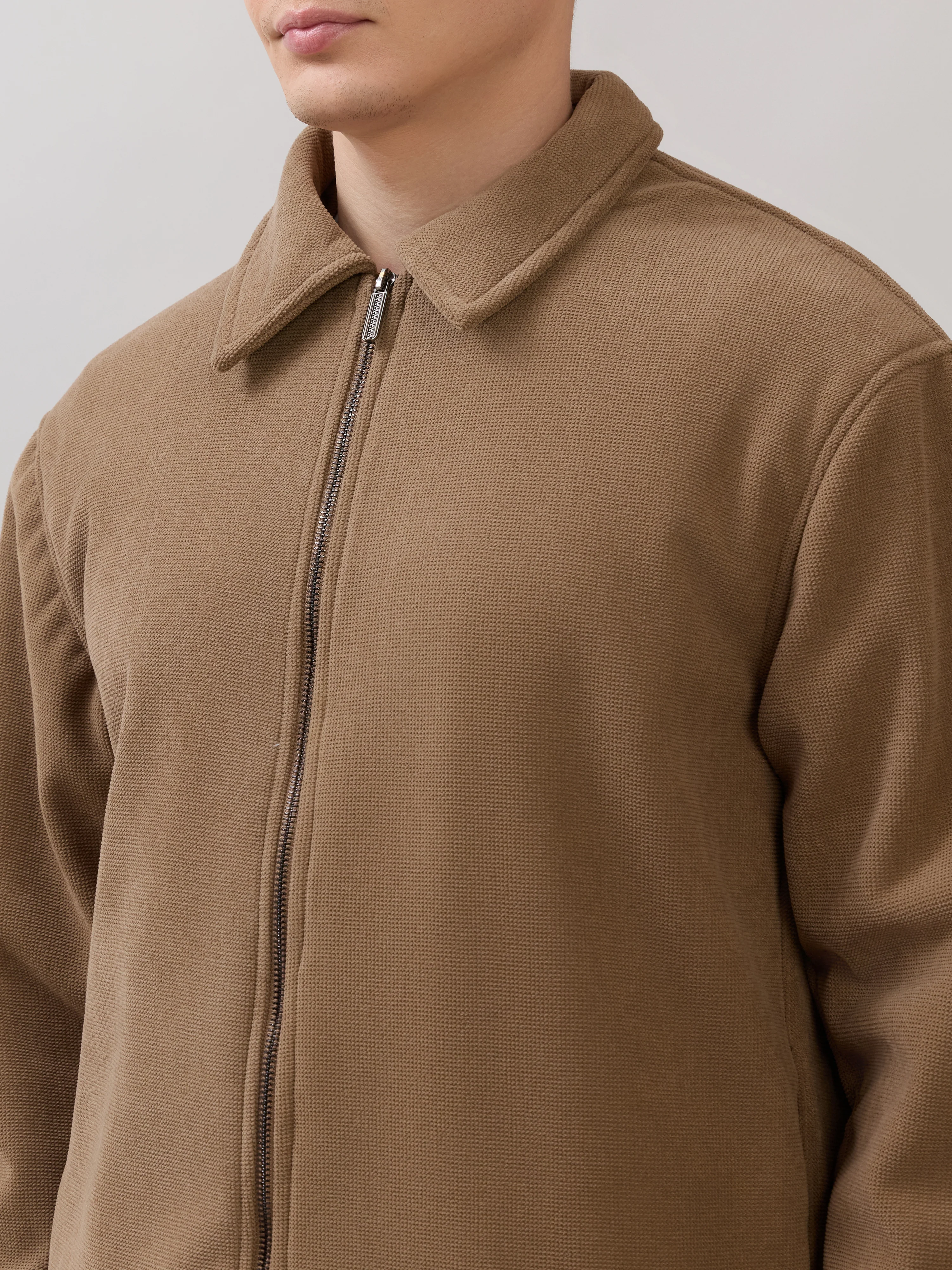 Petal - Relaxed Zip Jacket - Brown - Image 3