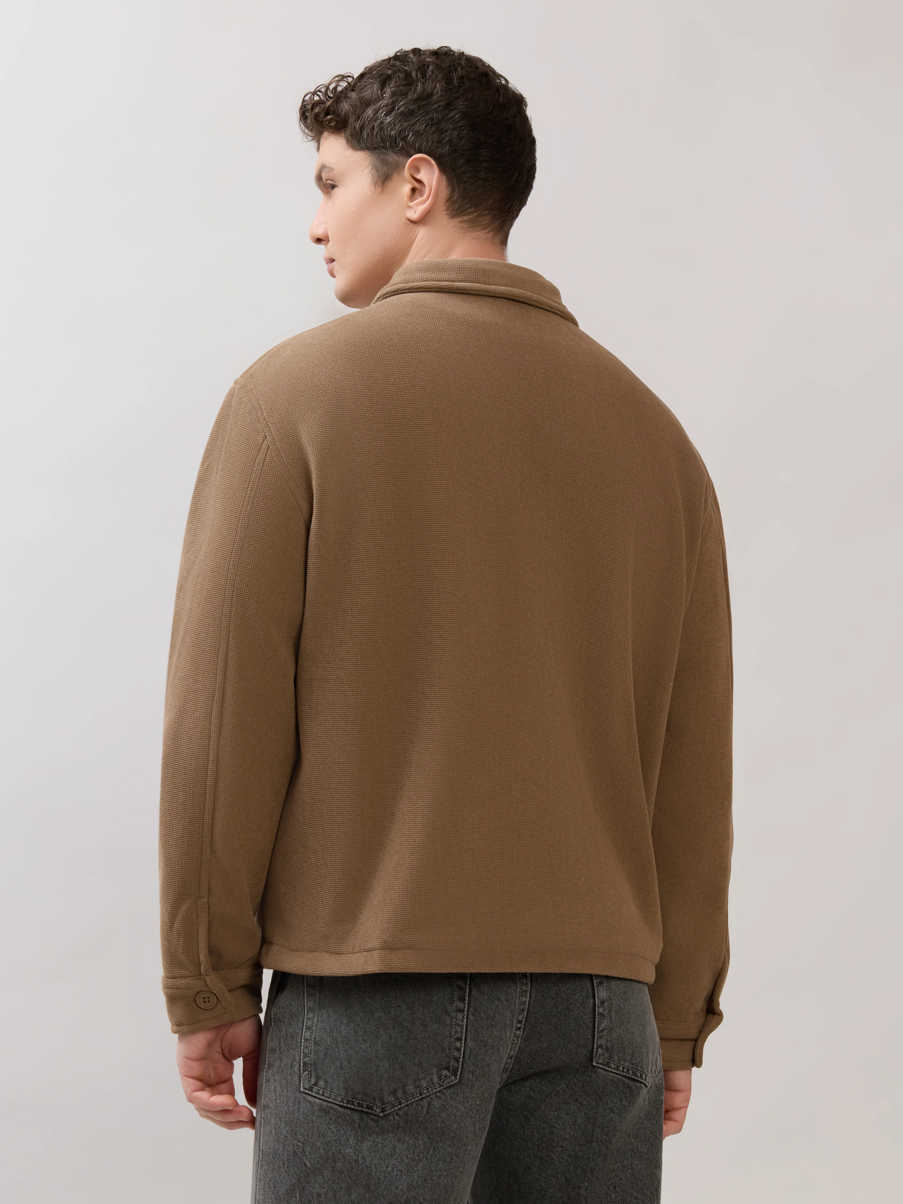 Petal - Relaxed Zip Jacket - Brown - Image 6