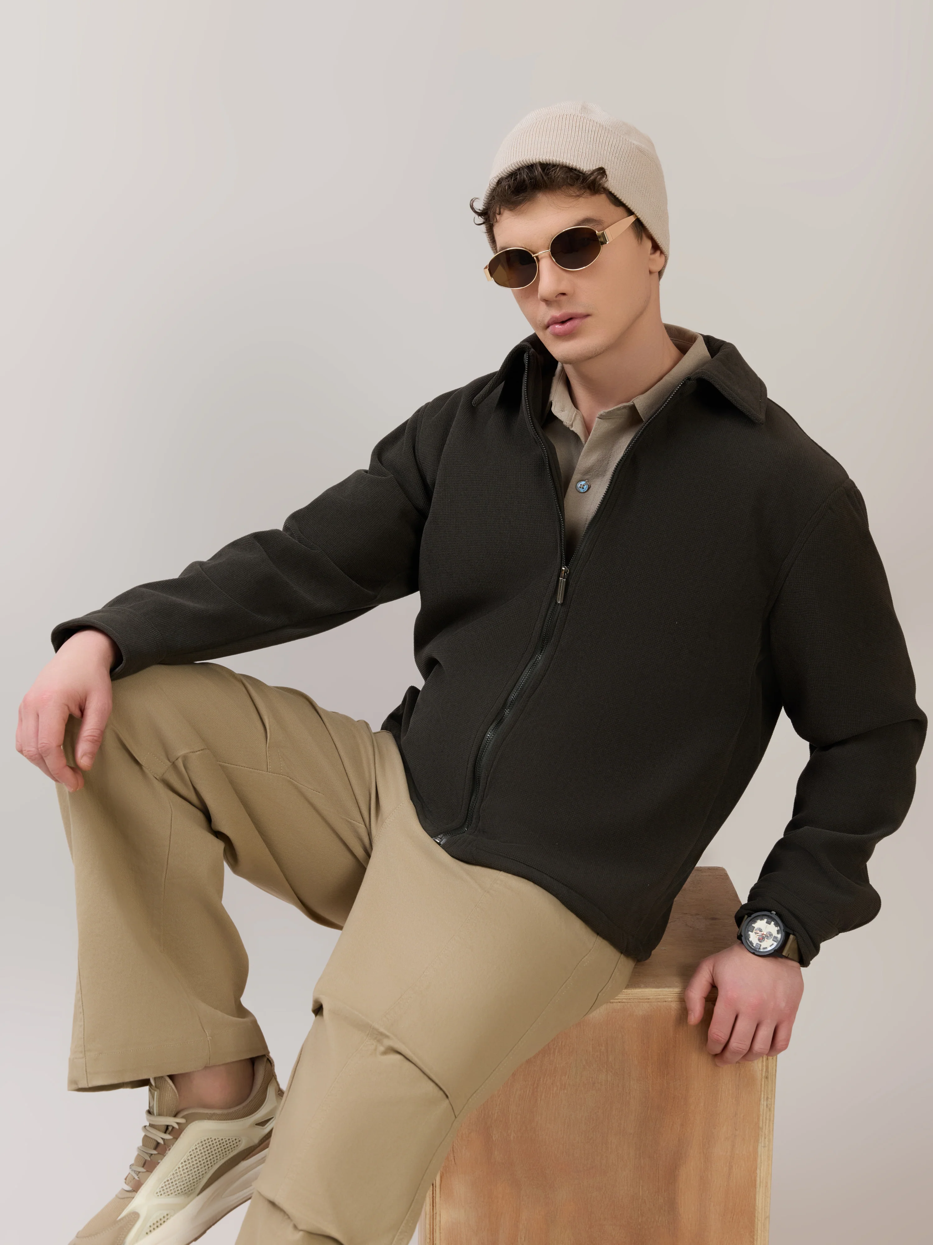 Petal - Relaxed Zip Jacket - Green