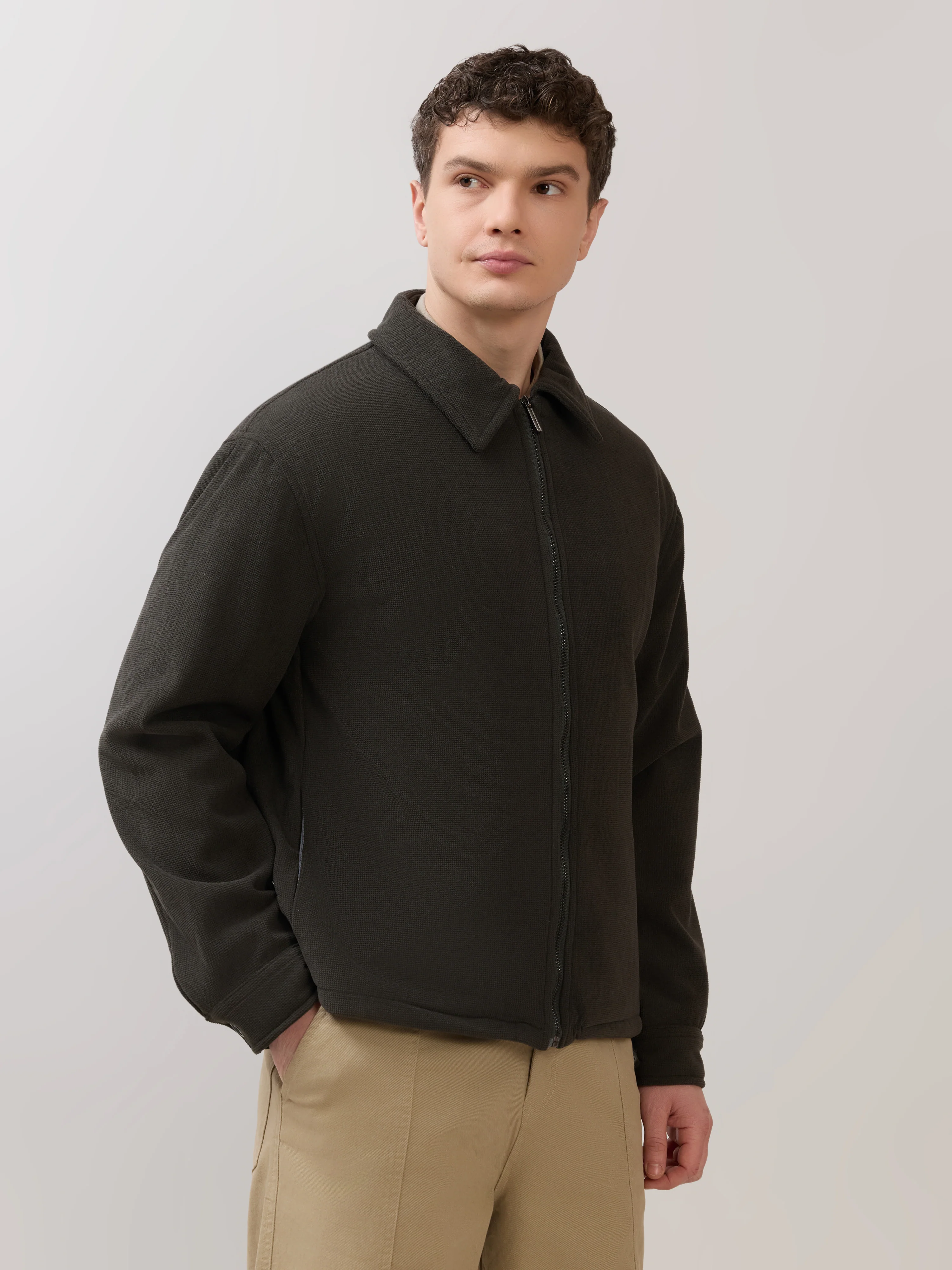 Petal - Relaxed Zip Jacket - Green - Image 4