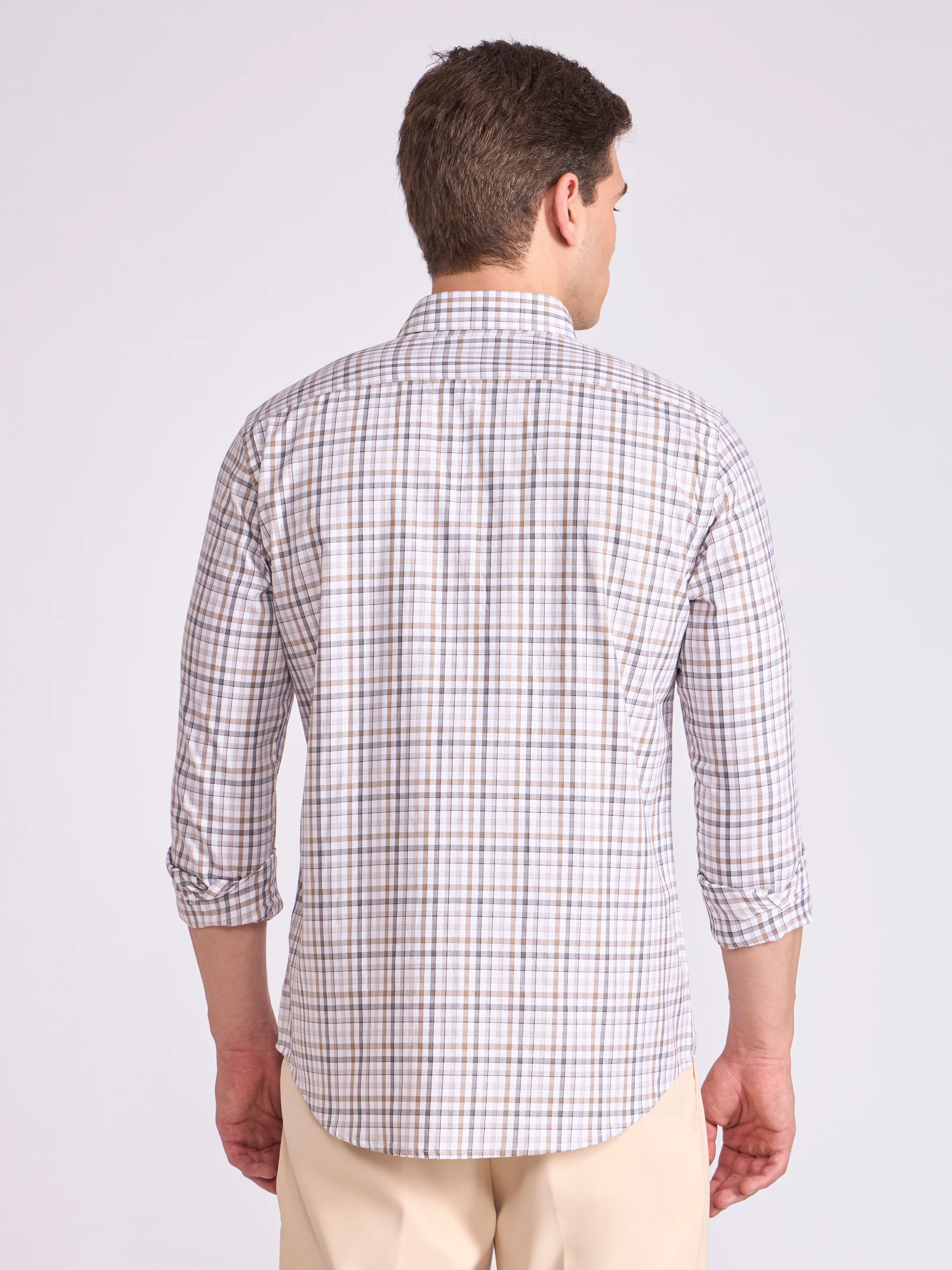 Quint 1 - Check Shirt - Light Brown - Image 5