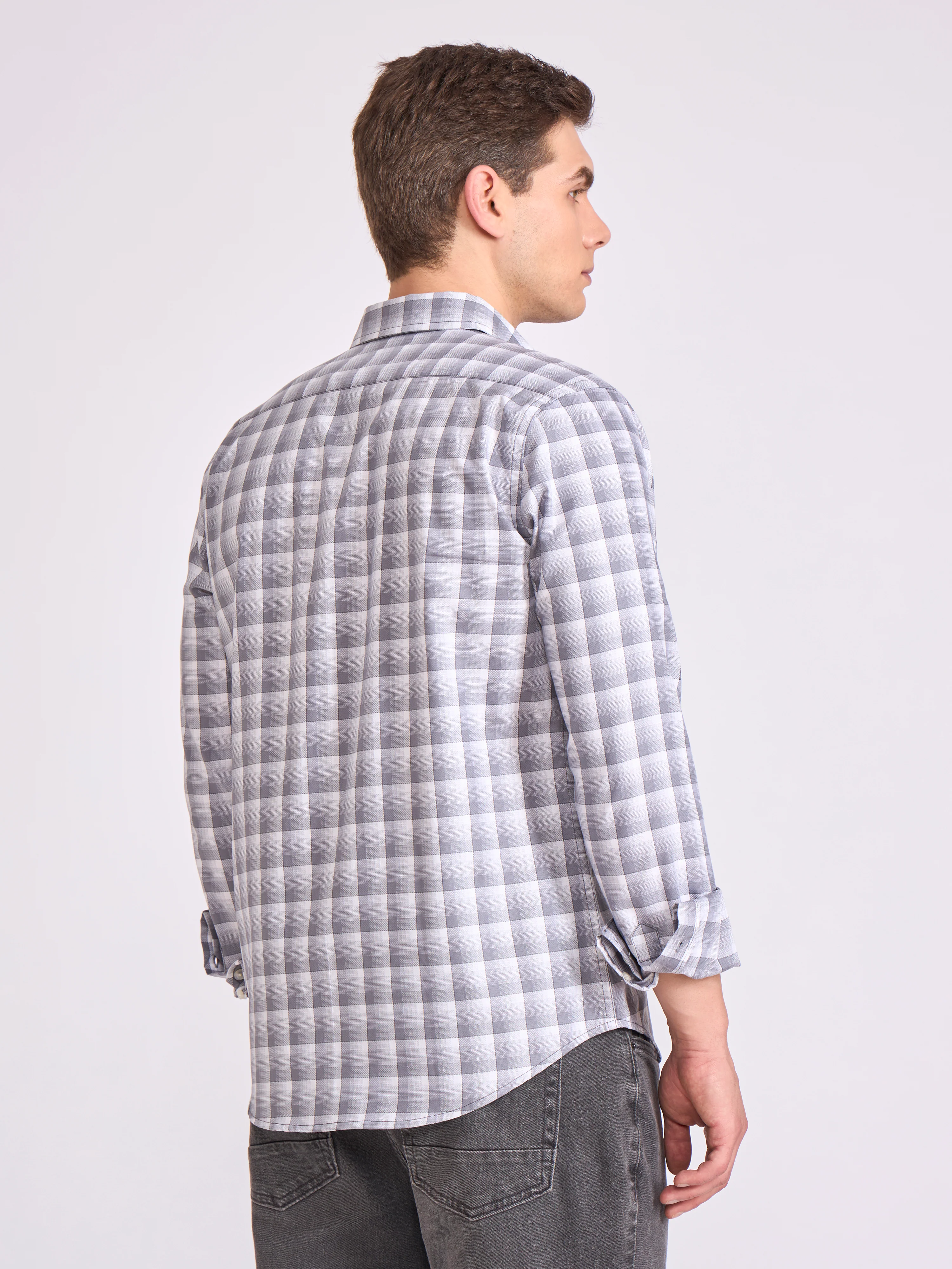 Quint - Check Shirt - Classic Grey - Image 6