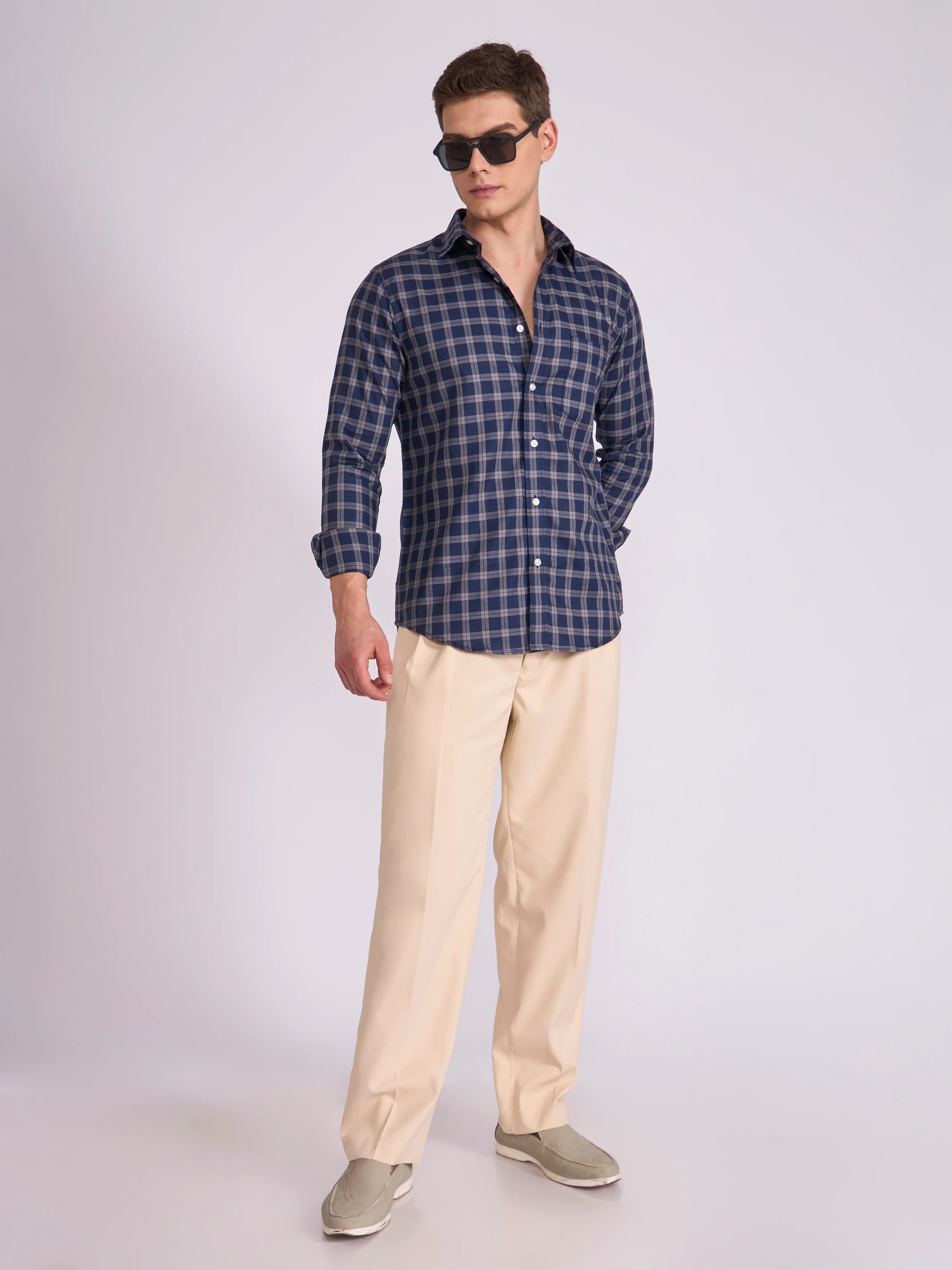 Quint - Check Shirt - Midnight Blue - Image 2