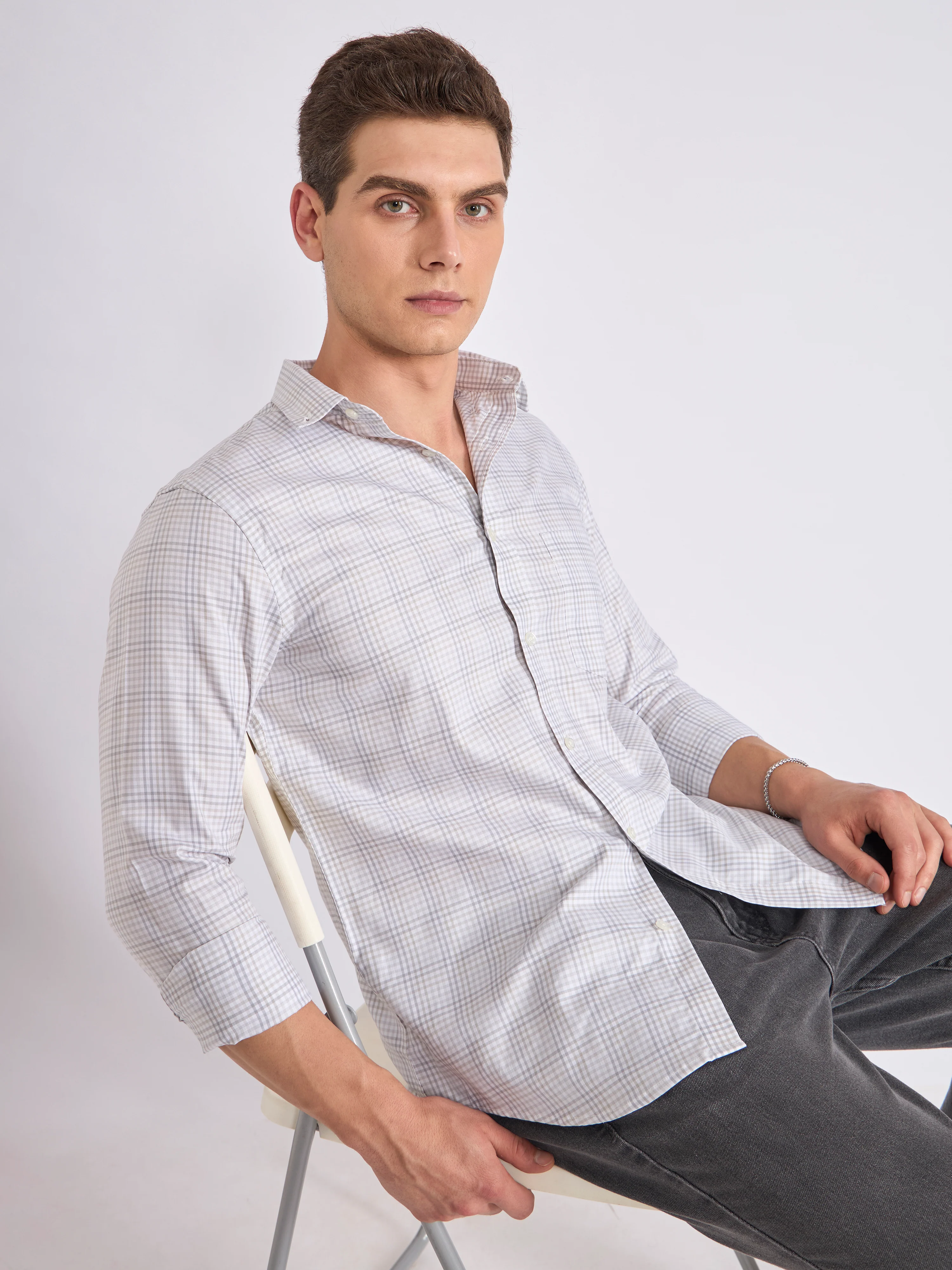 Quint - Check Shirt - White - Image 5