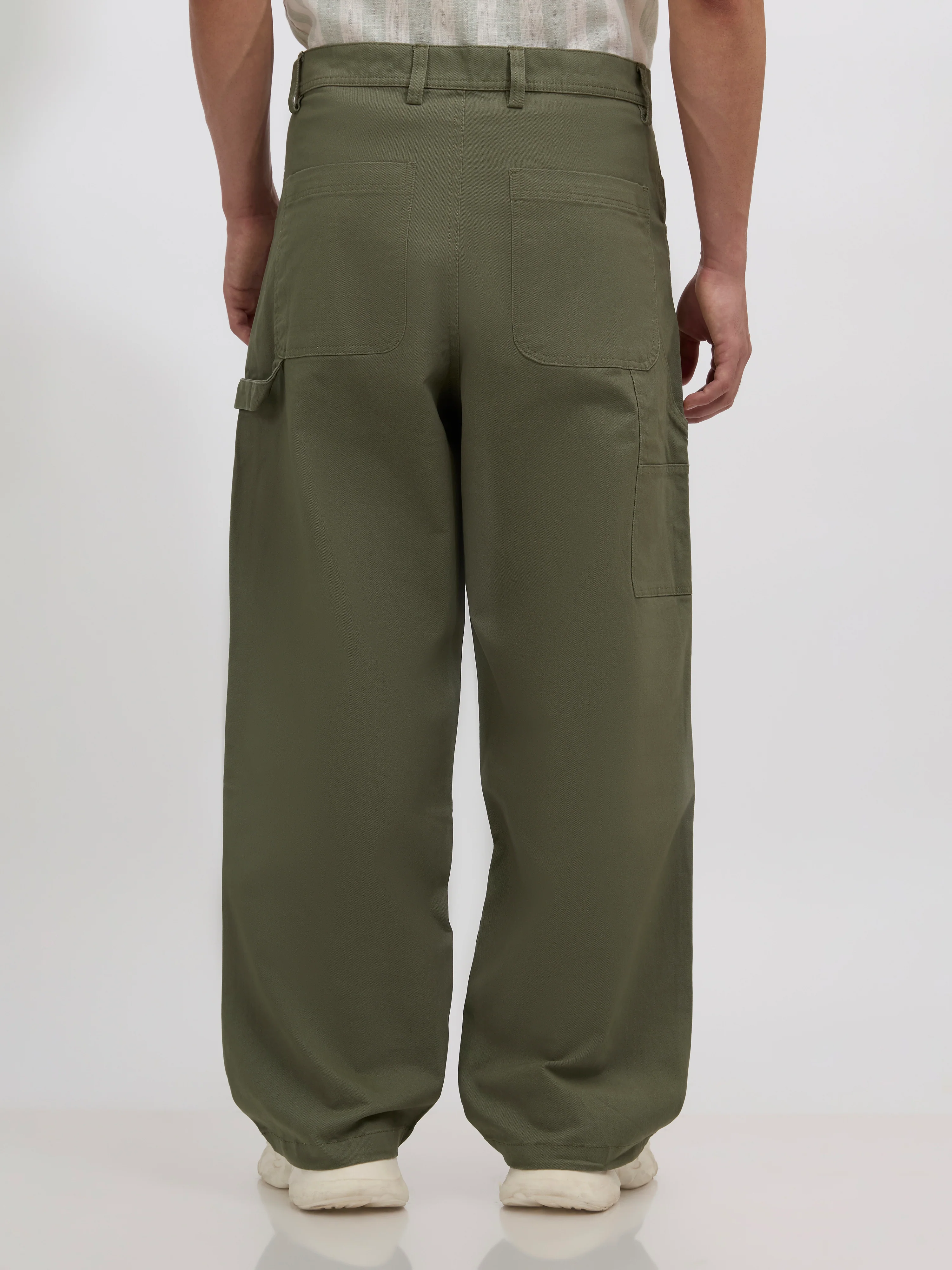 Quinton - Super Baggy cargo pants - Moss Green - Image 6