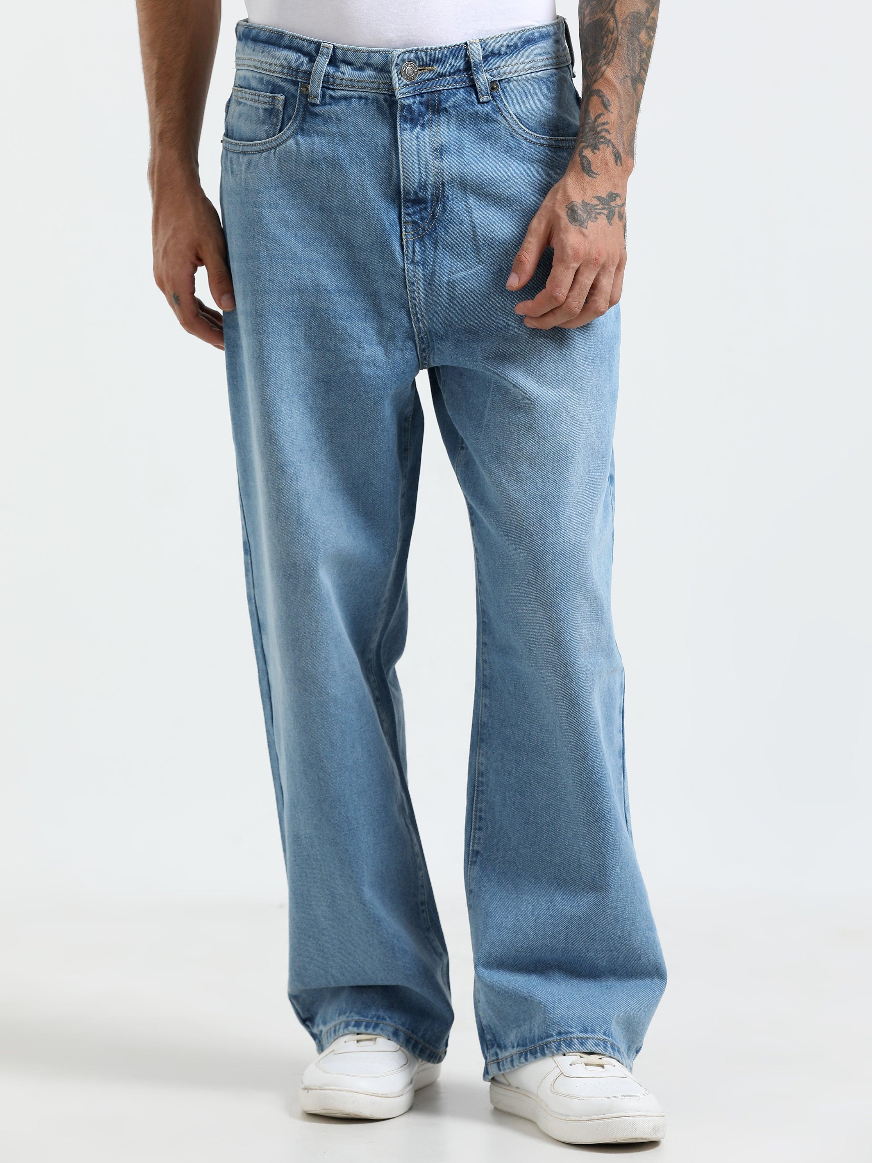 Rattled Loose Fit Jeans - Blue - Image 5