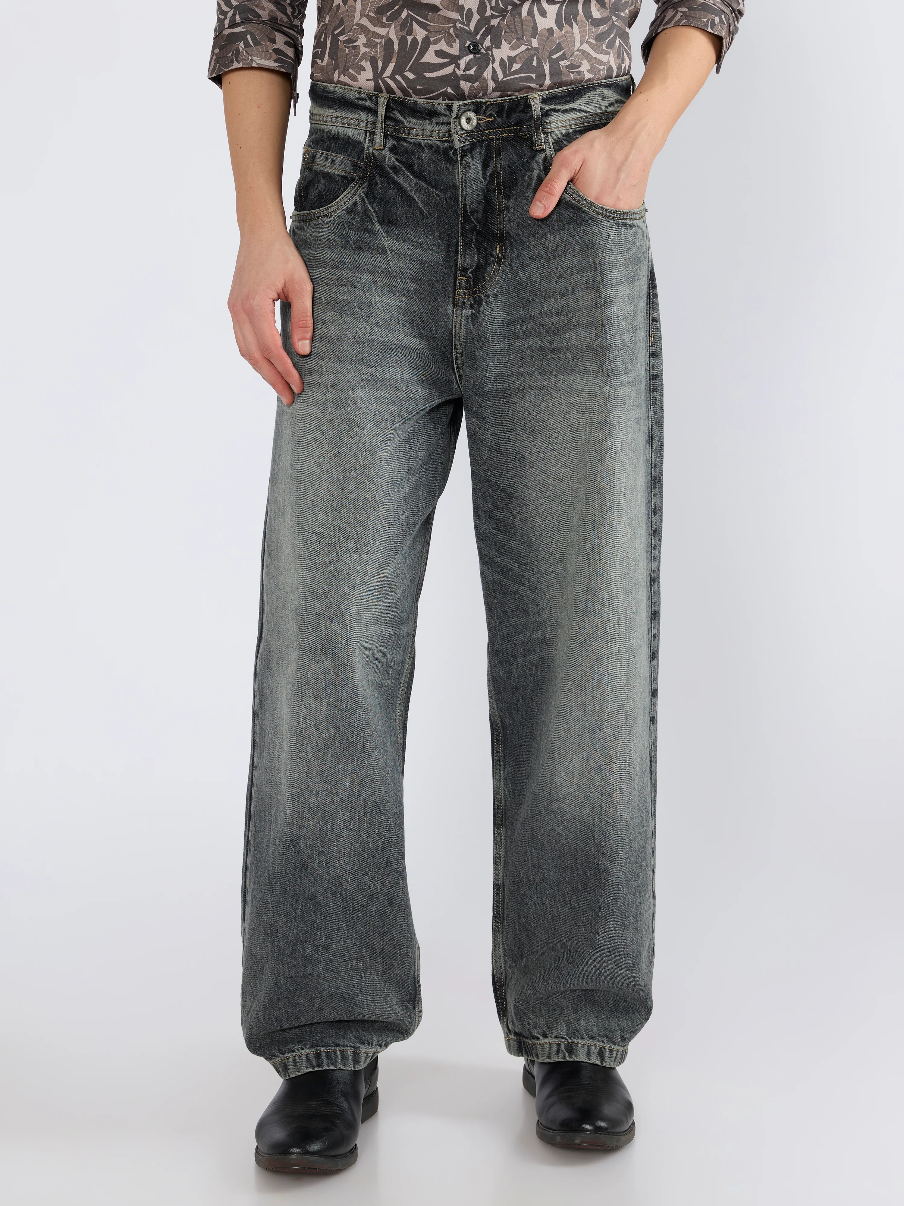 Reep - Super Baggy Jeans - Dark Grey