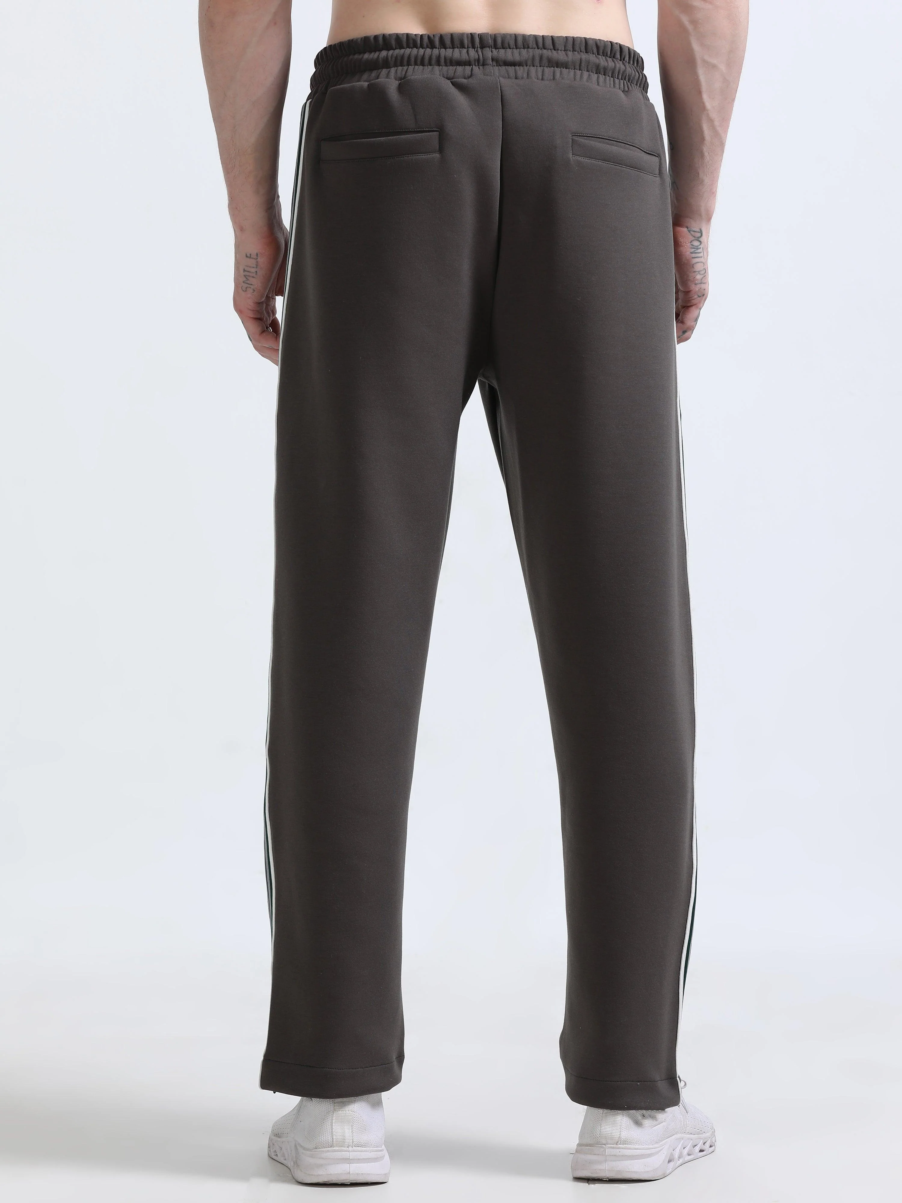 Rowan Premium Track Pant - Charcoal Brown - Image 3