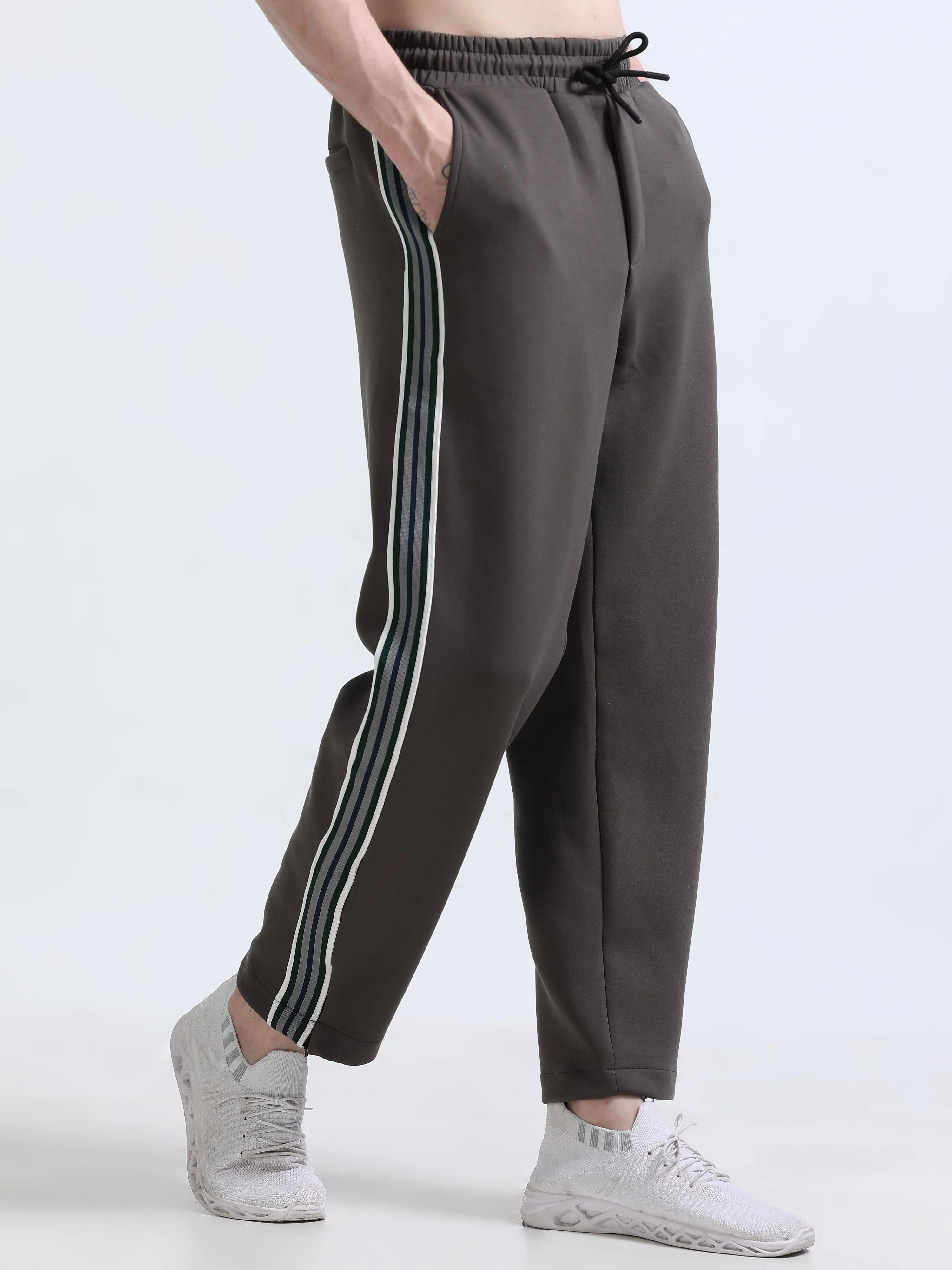Rowan Premium Track Pant - Charcoal Brown - Image 4