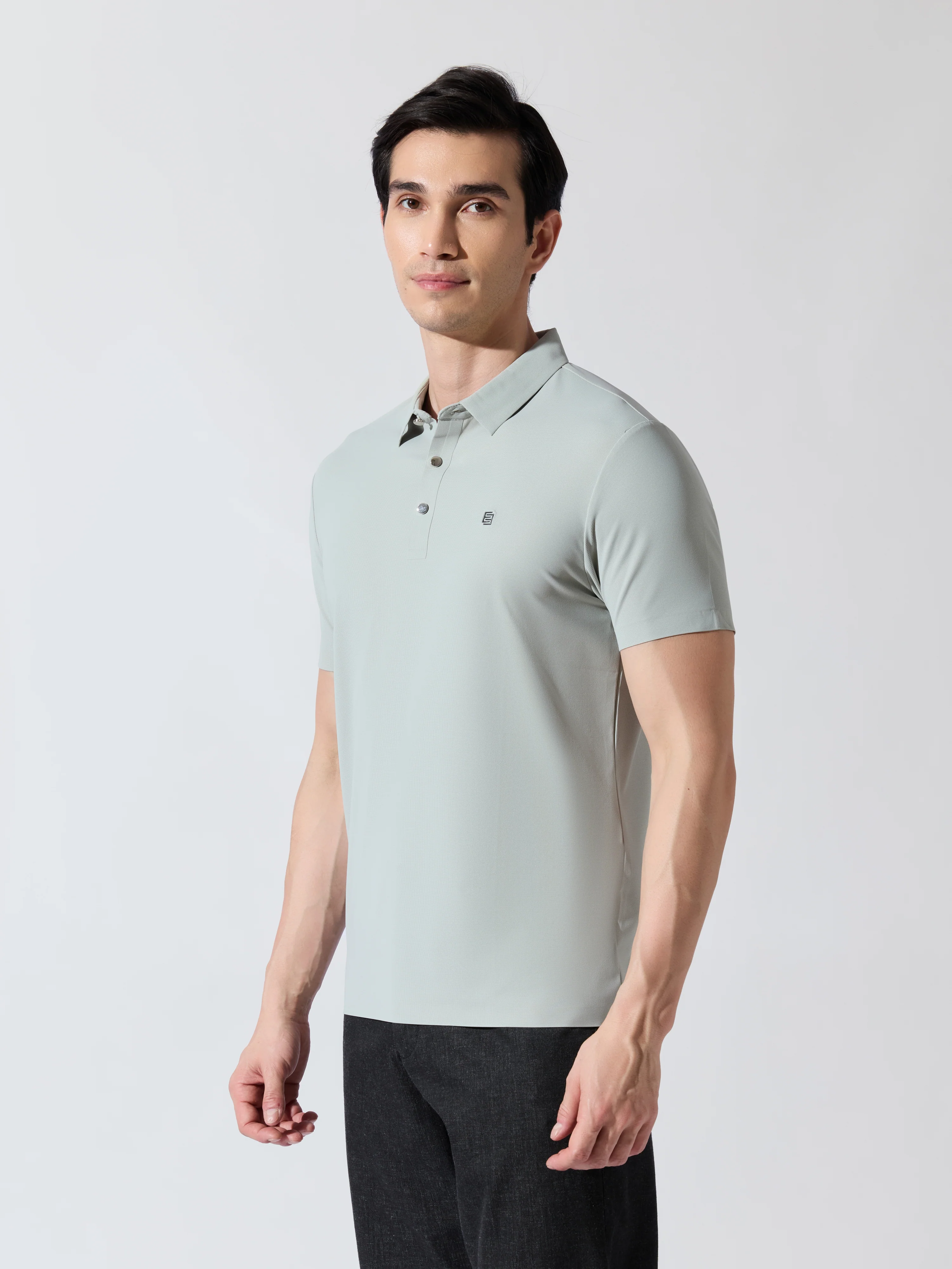 Solaris Bloom - Light Green Regular Fit Polo T-Shirt - Image 5