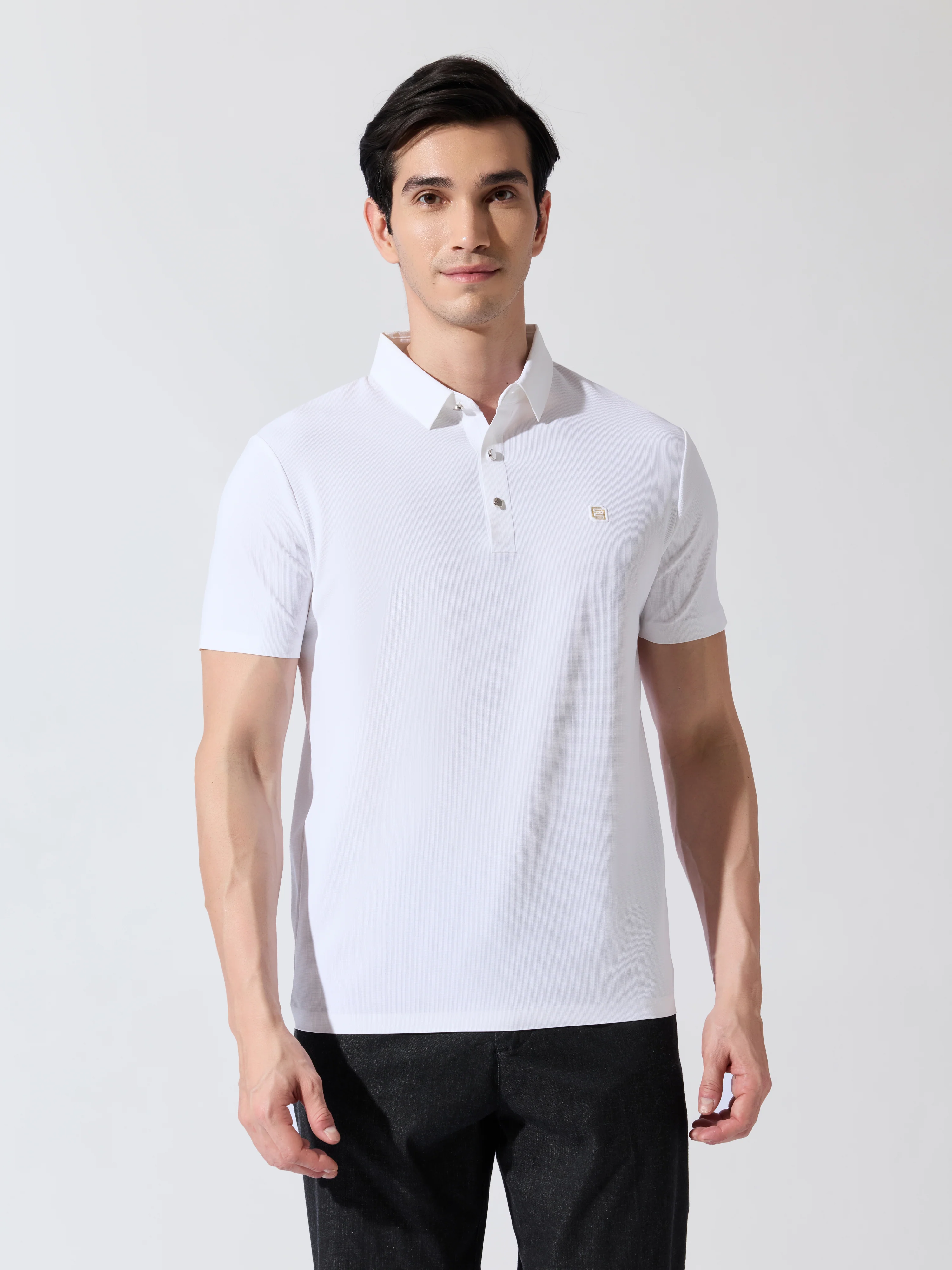 Solaris Bloom - White Regular Fit Polo T-Shirt - Image 4
