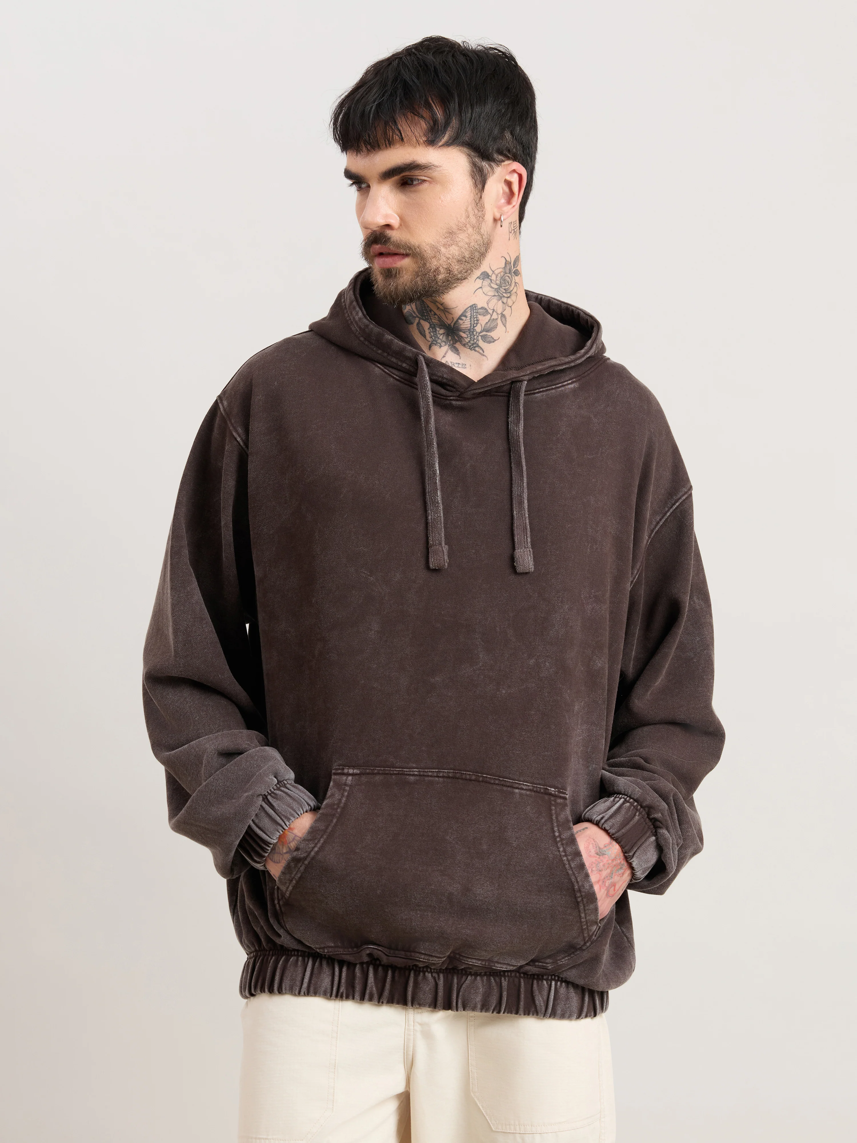 Solvyn - Relaxed Fit Hoodies - Faded Brown - Image 5