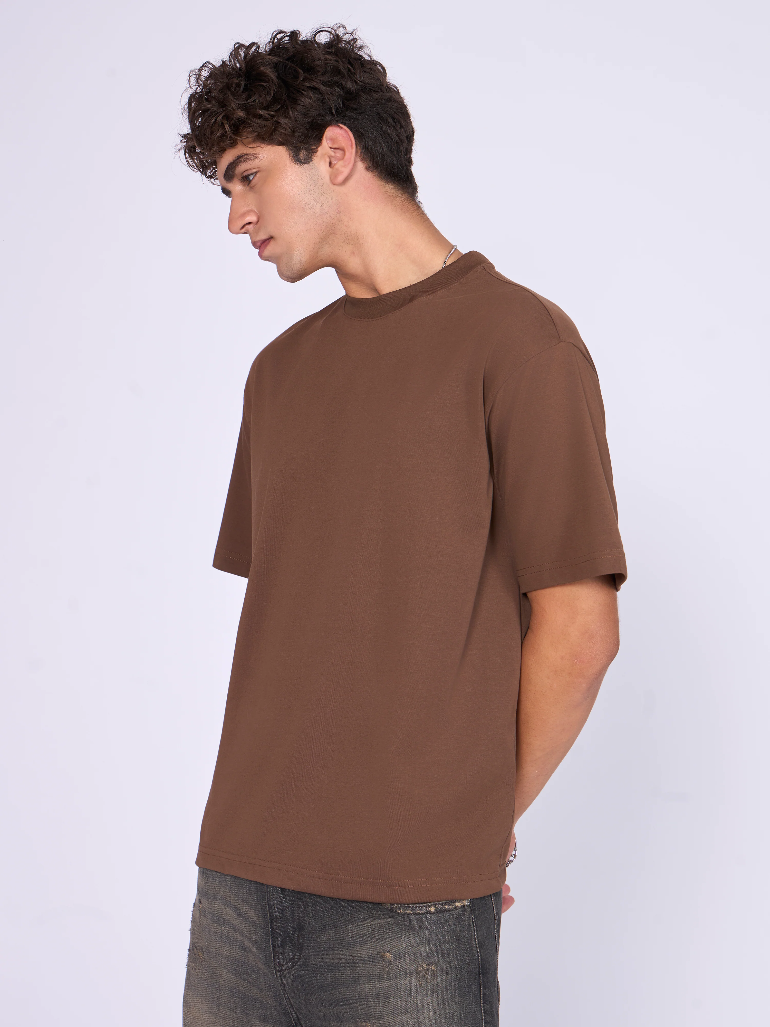 Stirling - Loose Fit T-Shirt - Brown - Image 3